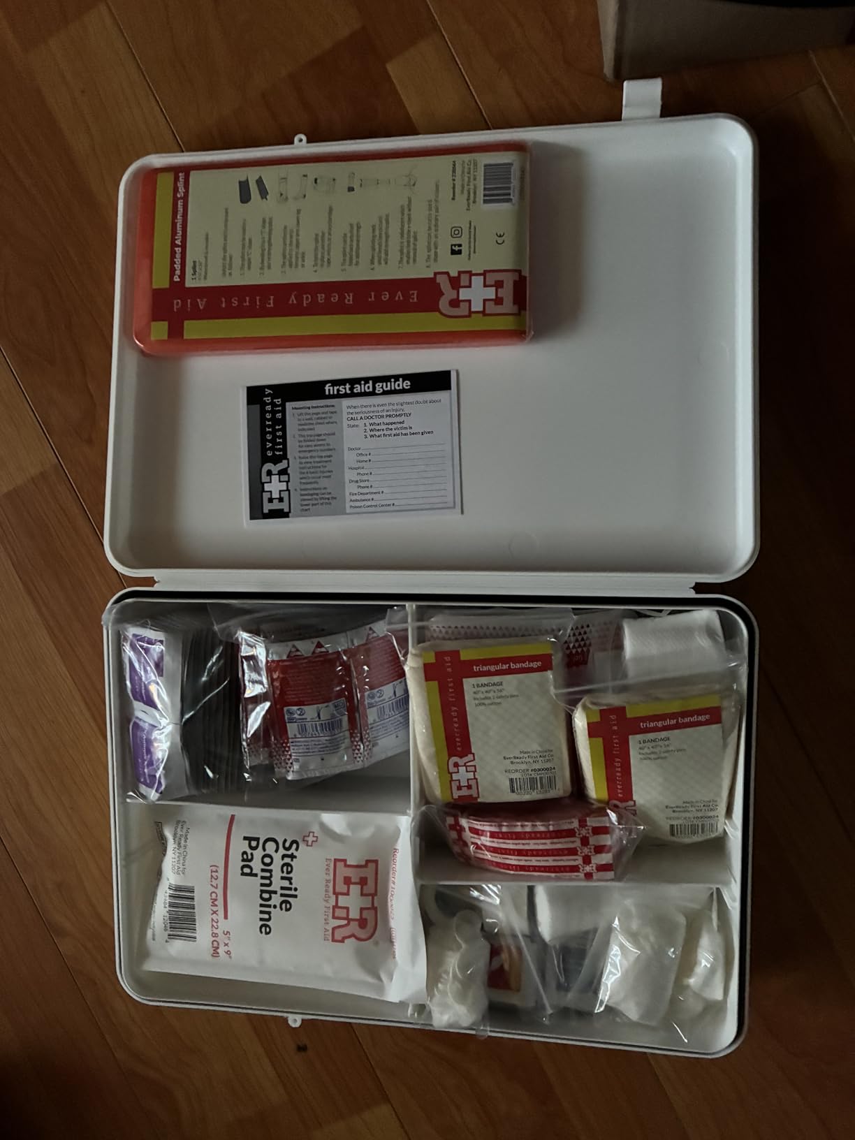Class B OSHA ANSI Compliant First Aid Kit - Emergency Medical Supplies in Wall-Mountable Plastic Case for Workplace, Office, Home - 190 Piece customer photo 1