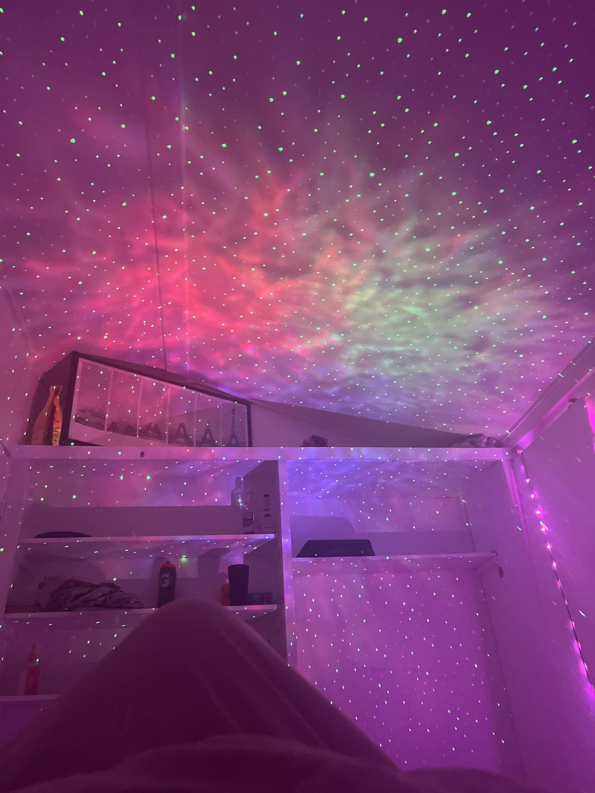 CHIGIH Smart Galaxy Projector, LED Starry Sky Night Light Star Projector, Nebula Ceiling Night Light App & Voice Controlled Northern Lights Projector for Room Bedroom Parties Decor Birthday Gifts customer photo 1