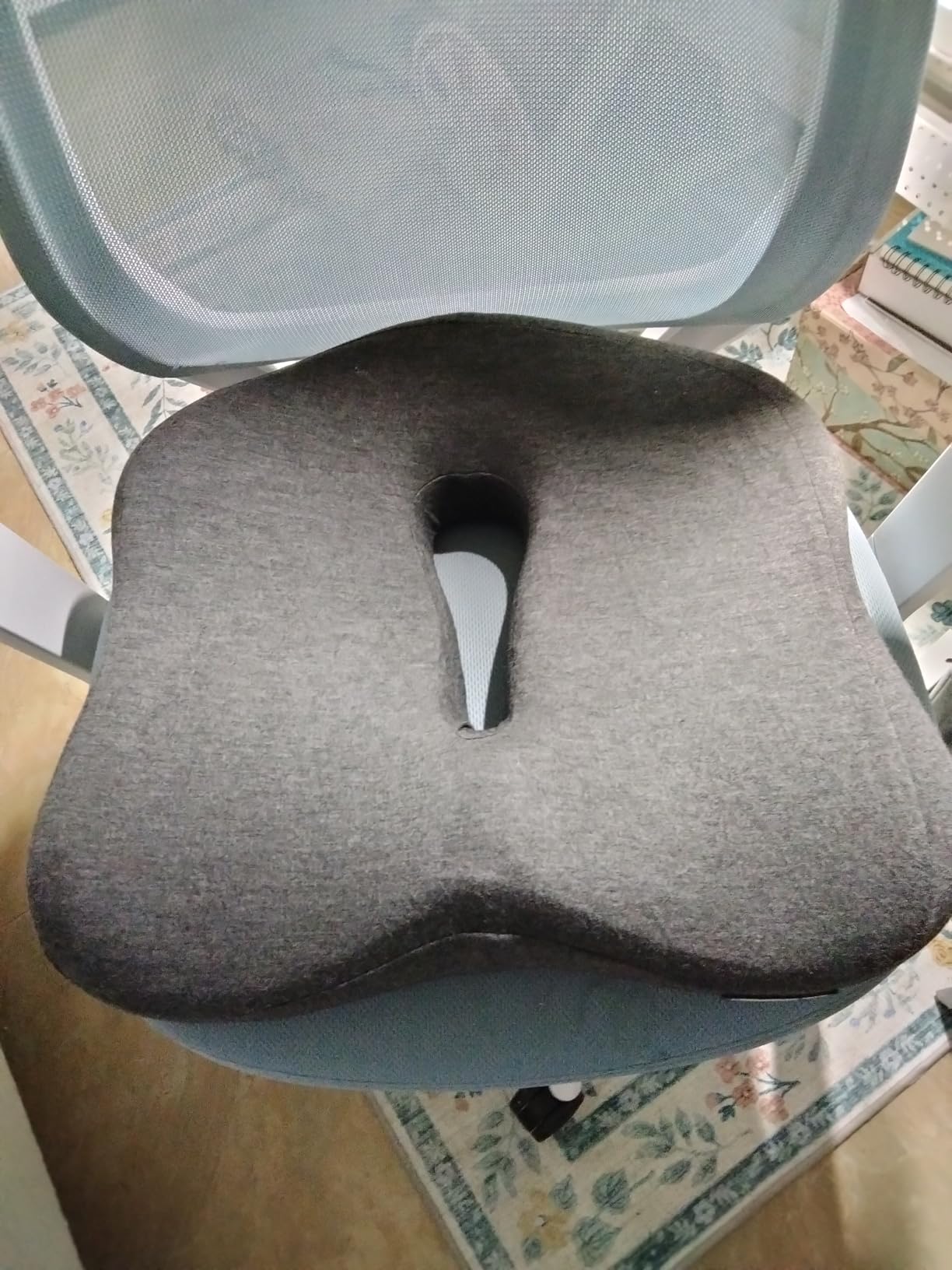 Memory Foam Seat Chair Cushion for Relieves Back Sciatica Pain Tailbone Pain Coccyx Degenerating Disc Orthopedic Osteoarthritis Prostate Cushion Low Back Pain Cushion Hip Shaping (Dark Gray) customer photo 1