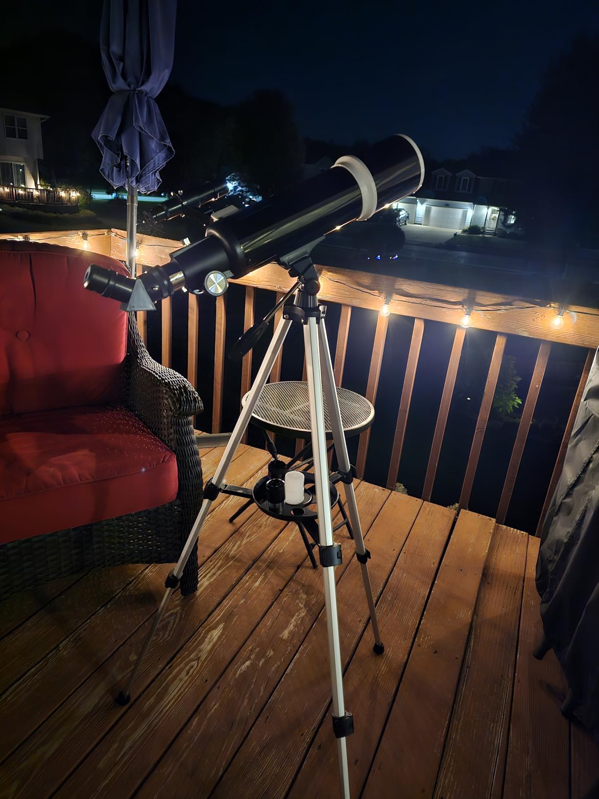 Koolpte Telescope 80mm Aperture 600mm - Astronomical Portable Refracting Telescope Fully Multi-Coated High Transmission Coatings AZ Mount with Tripod Phone Adapter, Wireless Control, Carrying Bag customer photo 2