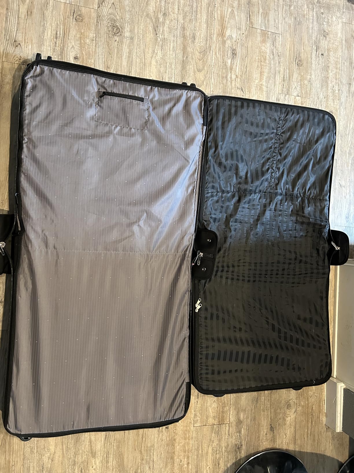 Helium DLX - Rolling Garment Bag with Spinner Wheel - Lightweight Travel Garment Bag - SECURITECH Zip - Suit and Dresses Rolling Travel Bag - Checked Size, Black customer photo 2