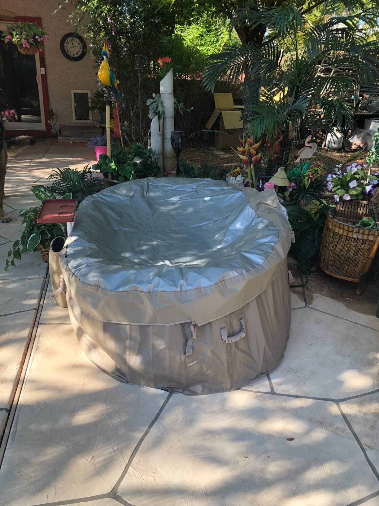 ALEKO Inflatable Hot Tub Spa | Personal High Powered Jetted Bubble | 145 Gallon | 2 Person Oval | Brown and White | HTIO2BRWH customer photo 2