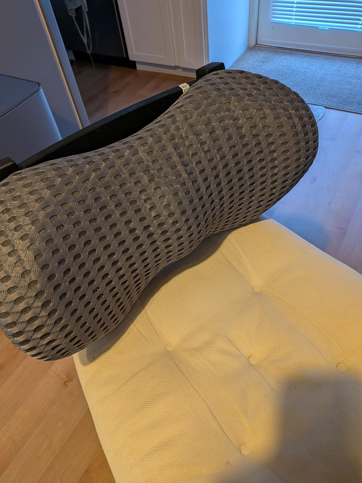 Lumbar Support Pillow for Office Chair, Memory Foam Lumbar Pillow for Lower Back Pain Relief (Grey) customer photo 1