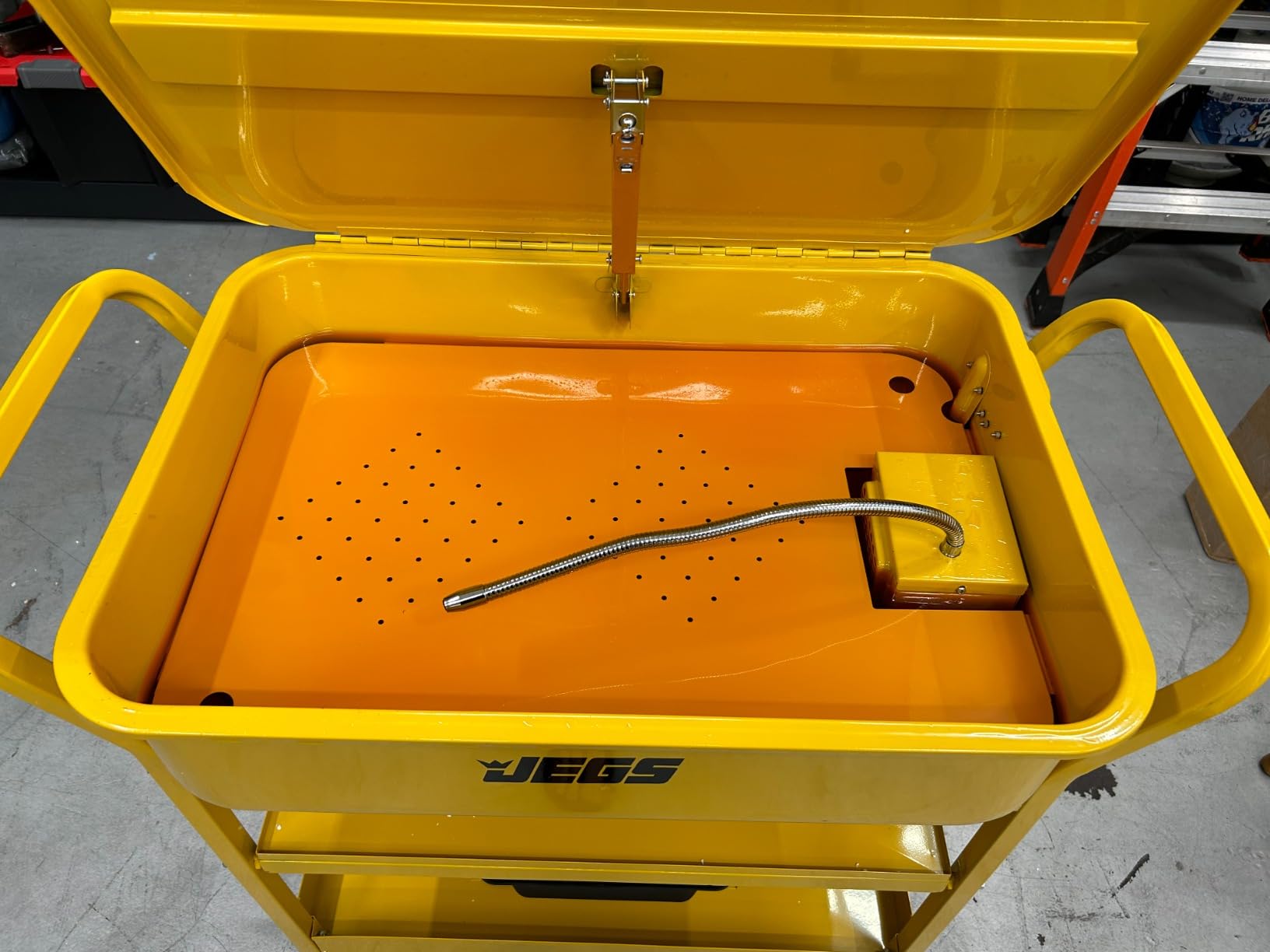 JEGS 81603 Portable Parts Washer Cart 20-Gallon Tank Solvent Capacity: 12-Gallon customer photo 1