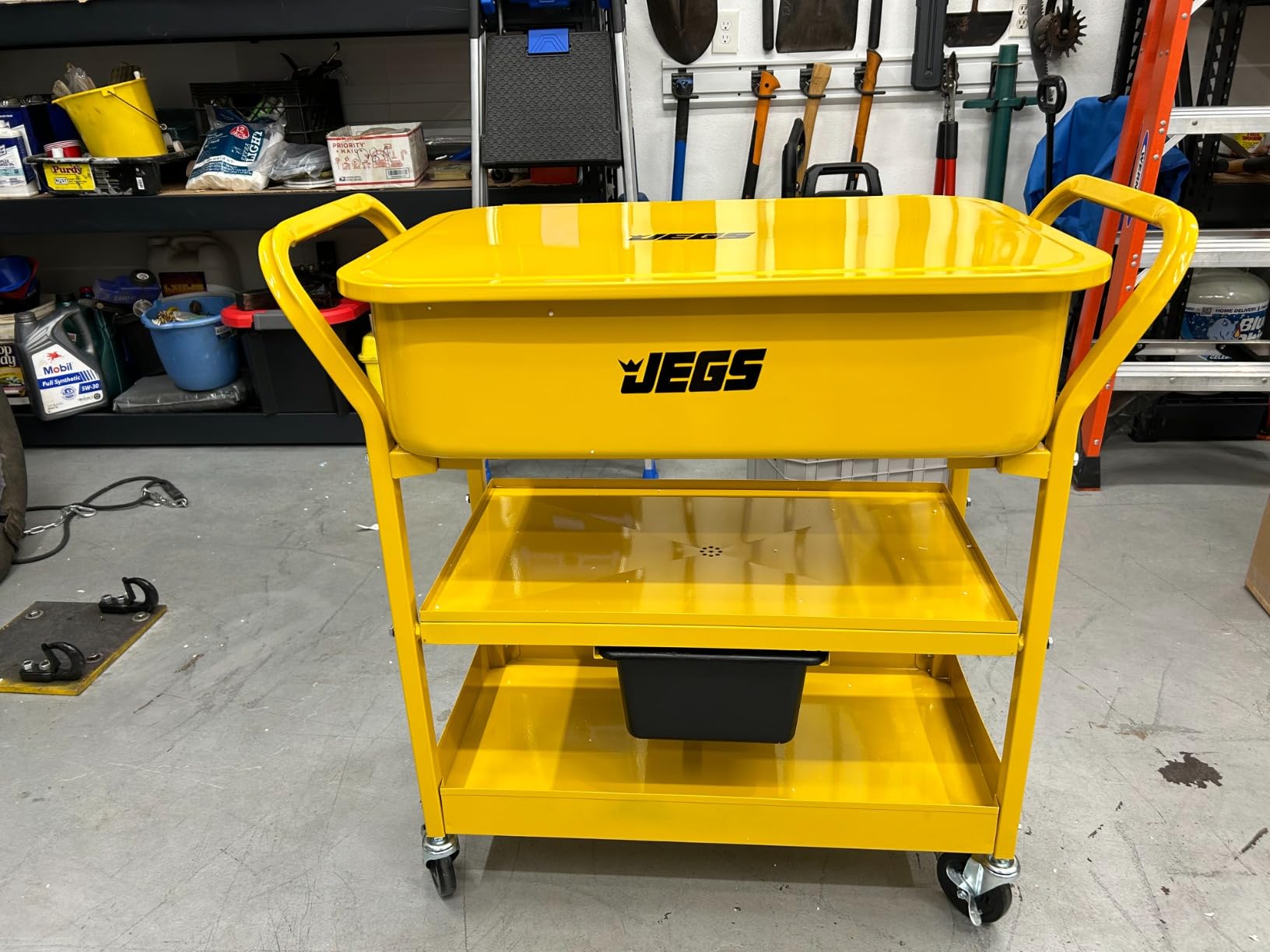 JEGS 81603 Portable Parts Washer Cart 20-Gallon Tank Solvent Capacity: 12-Gallon customer photo 2