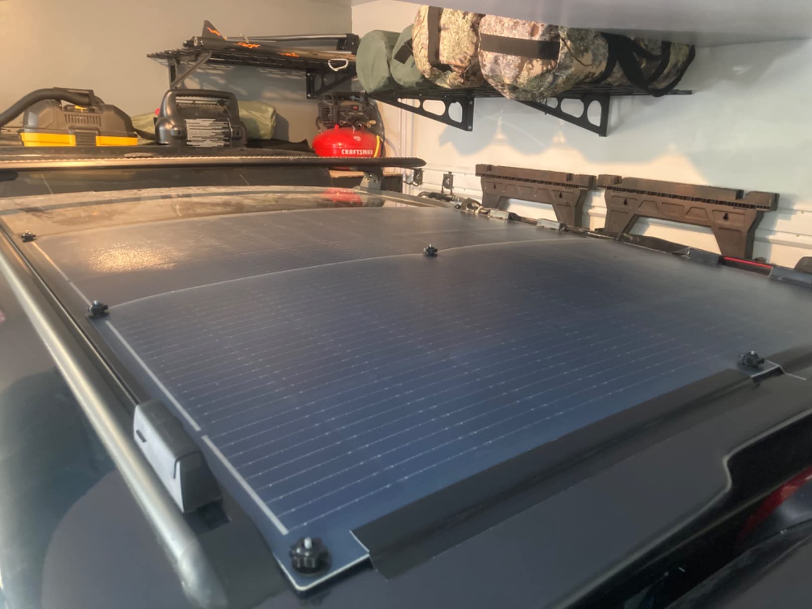 Renogy 100W Solar Panel 12V, Flexible Solar Panel 100 Watt 22% High-Efficient, 240 Ultra Lightweight Solar Panels for Marine RV Cabin Van Car Boat Camping Curve Surfaces, Black customer photo 1