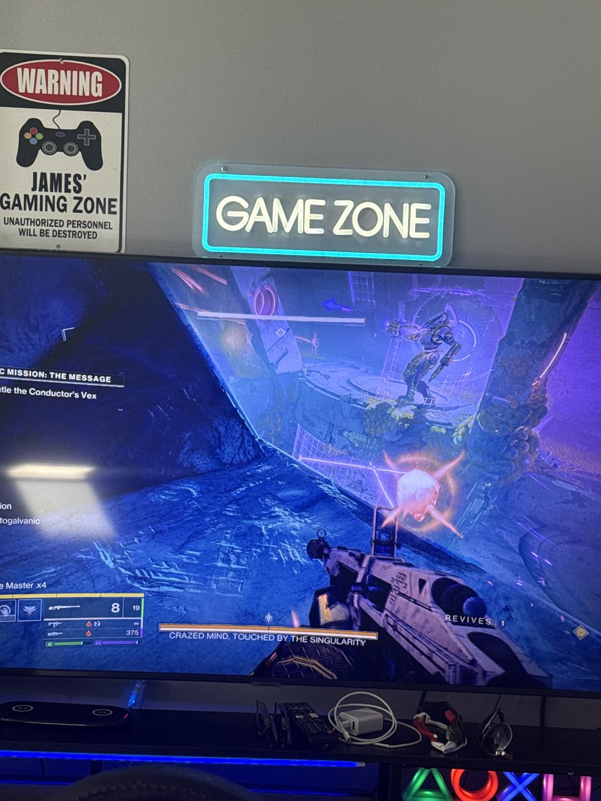 Game Zone Neon Signs for Gamer Room Decor, Gaming Light Neon Sign for Wall Decor, Bedroom, Game Room, Led Signs Gamer Gifts for Gamer, Boys, Teens, Men, Friends - 15.7x5.9in customer photo 2