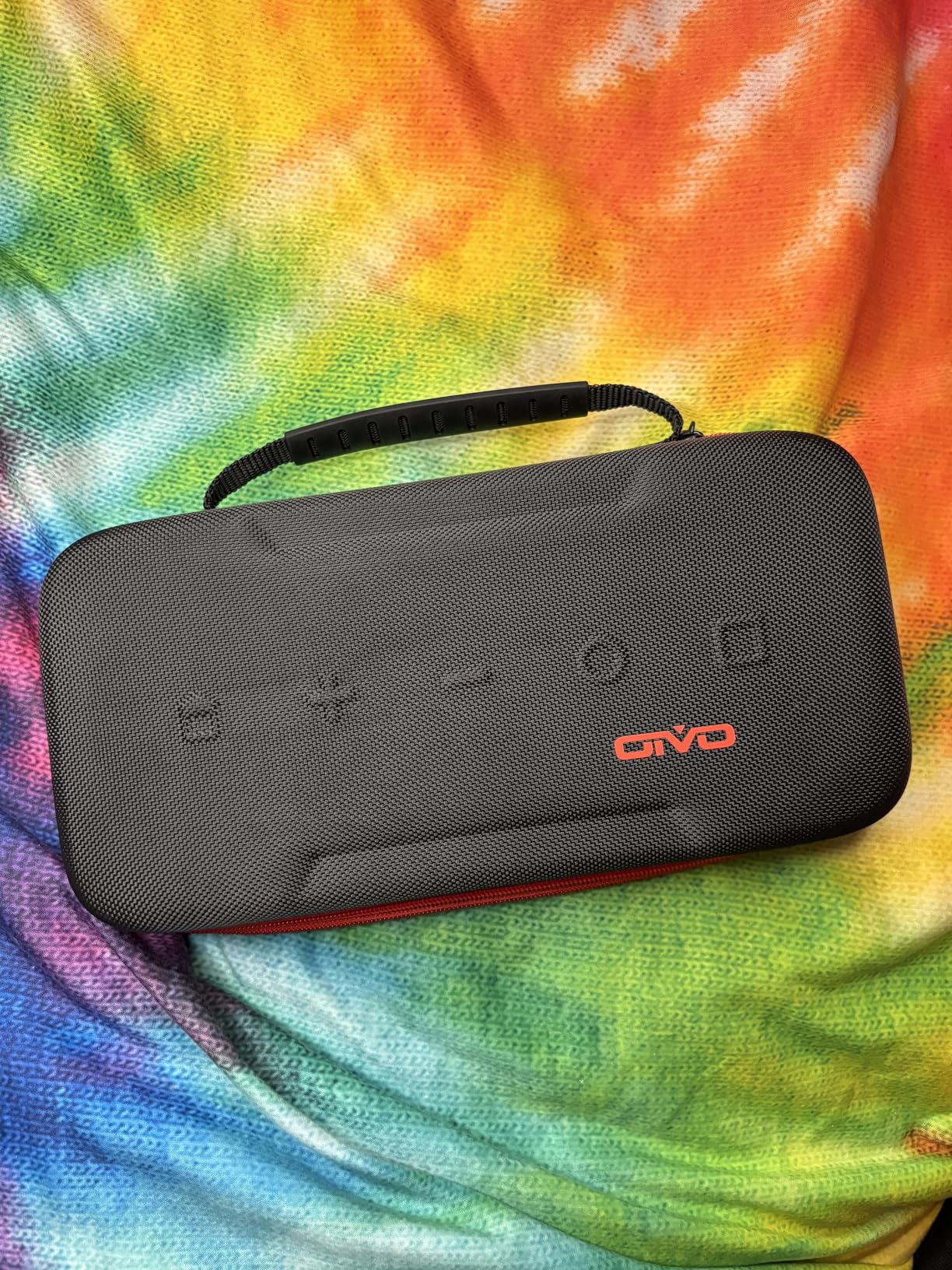 Switch Carrying Case Compatible with Nintendo & OLED, Portable Switch Travel Carry Case Fit for Joy-Con and Adapter, Hard Shell Protective OLED Pouch Bag with 20 Games, Red customer photo 1