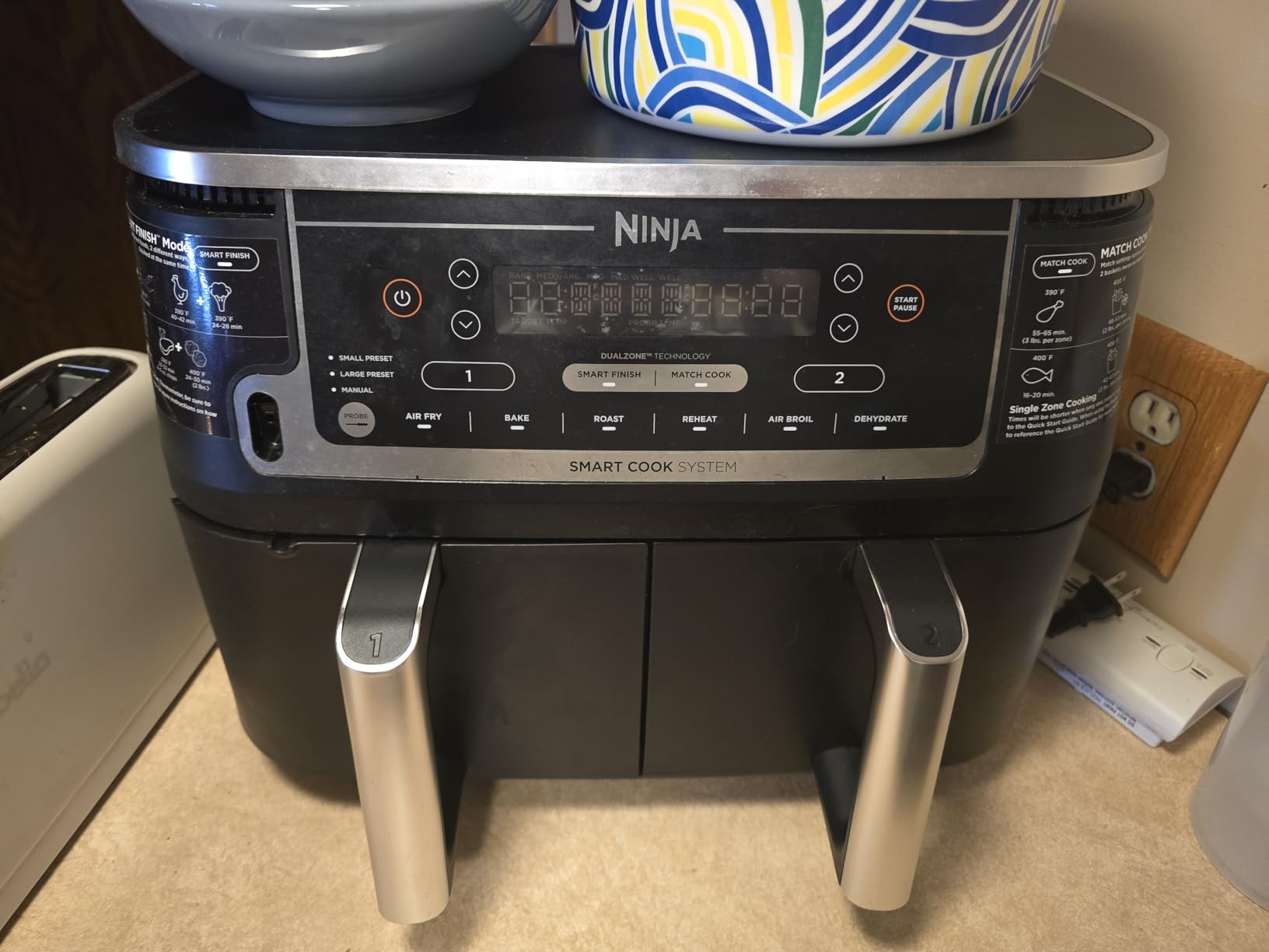 Ninja DZ550 Foodi 10 Quart 6-in-1 DualZone Smart XL Air Fryer with Smart Cook Thermometer customer photo 1