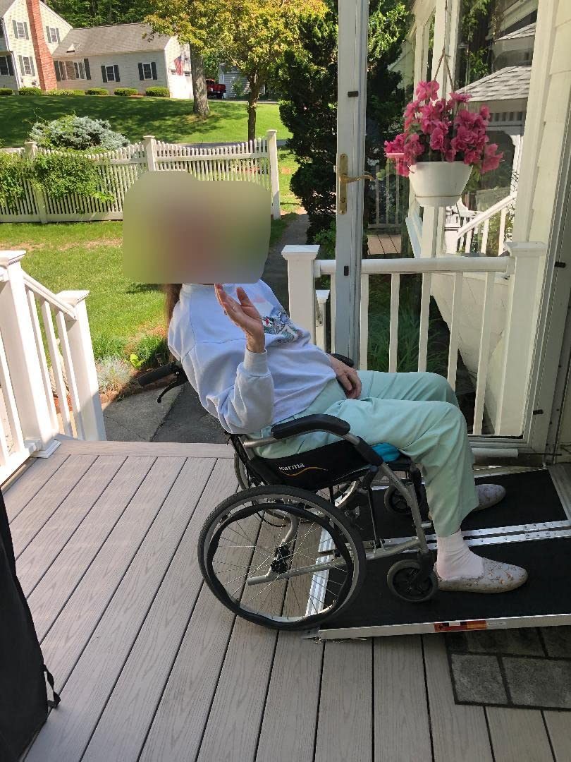 LEMNISCATE 8FT Wheelchair Ramp, Anti-Slip Portable Aluminum Ramps for Home, 800 LBS Capacity Folding Handicap Threshold Wheel Chair Ramps for Home, Entry, Steps, Stairs, Doorways, Curbs, Shed, Car customer photo 1