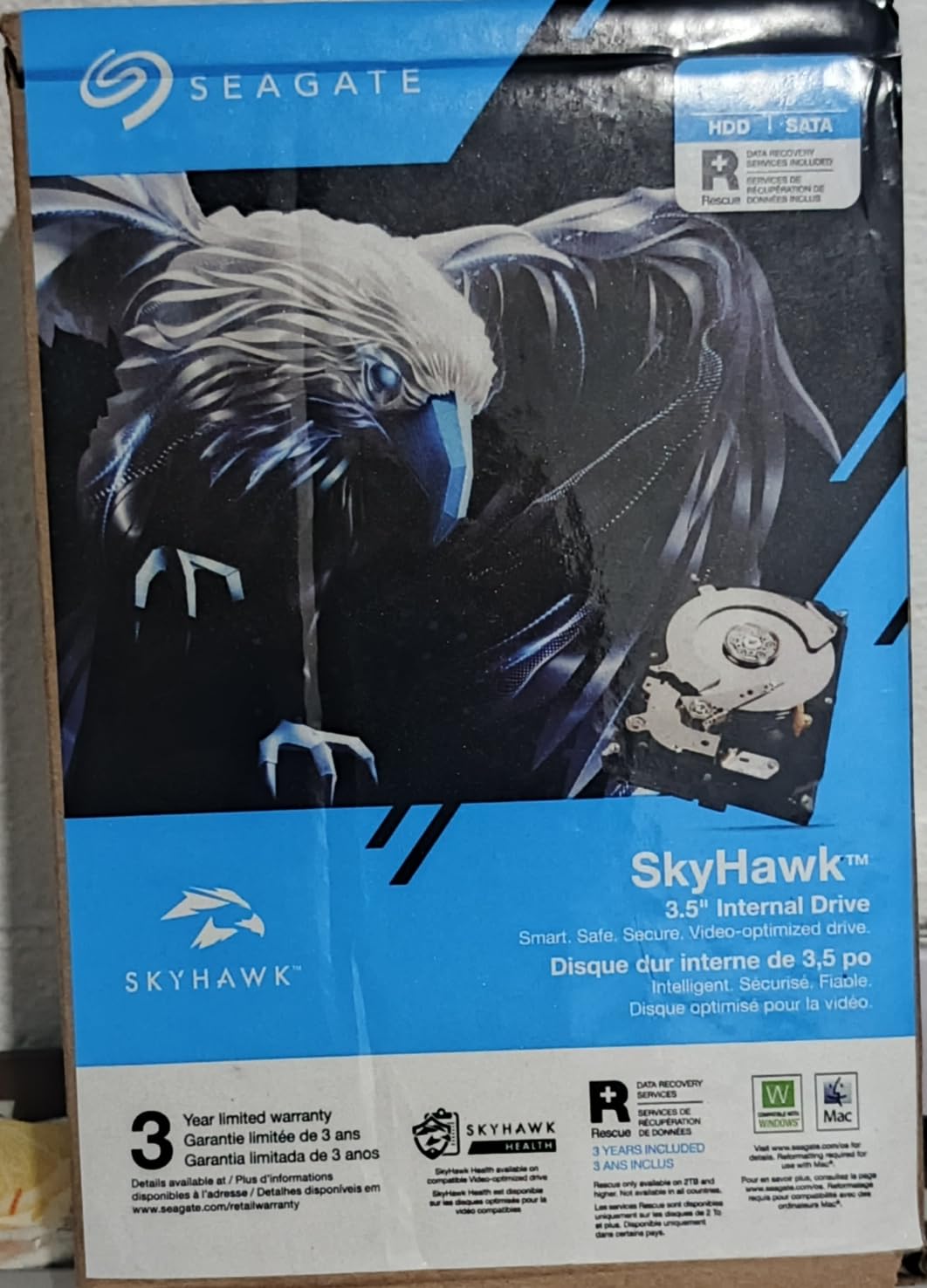 Seagate Skyhawk 4TB Video Internal Hard Drive HDD - 3.5 Inch SATA 6Gb/s 64MB Cache for DVR NVR Security Camera System with Drive Health Management and in-House Rescue Services (ST4000VXZ16/016) customer photo 2