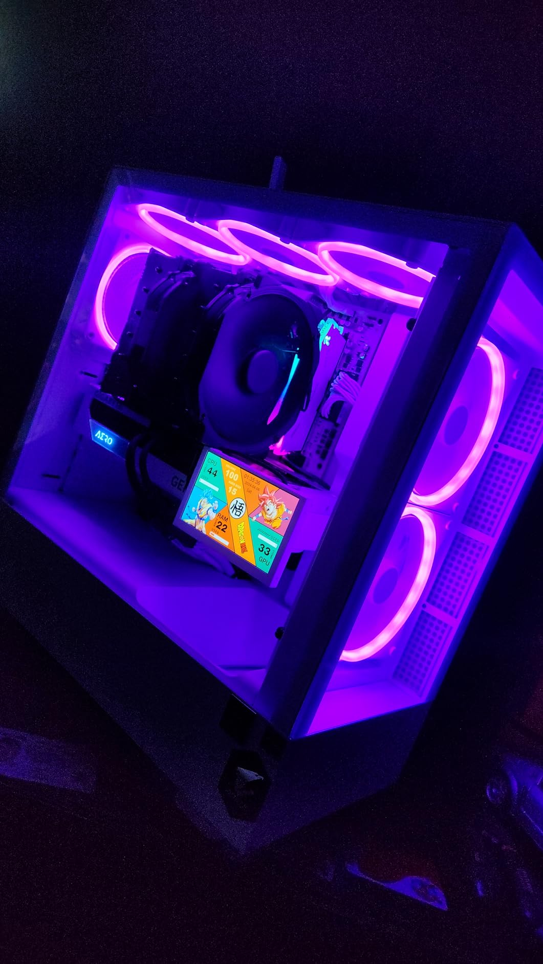 NZXT F120 RGB Triple Pack - 3 x 120mm RGB PWM PC Fans with RGB Controller - High Airflow, Low Noise - Fluid Dynamic Bearing - CAM Software Control - 18 LEDs per Fan - Black customer photo 1