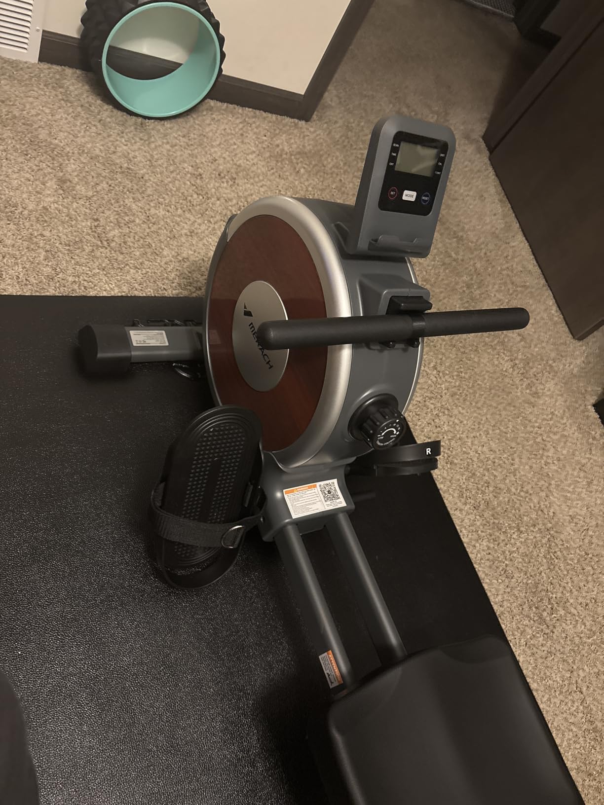 MERACH Rowing Machine, Magnetic Rowing Machine with 16 Levels, Dual Slide Rail, Max 350lbs, App Compatible customer photo 1