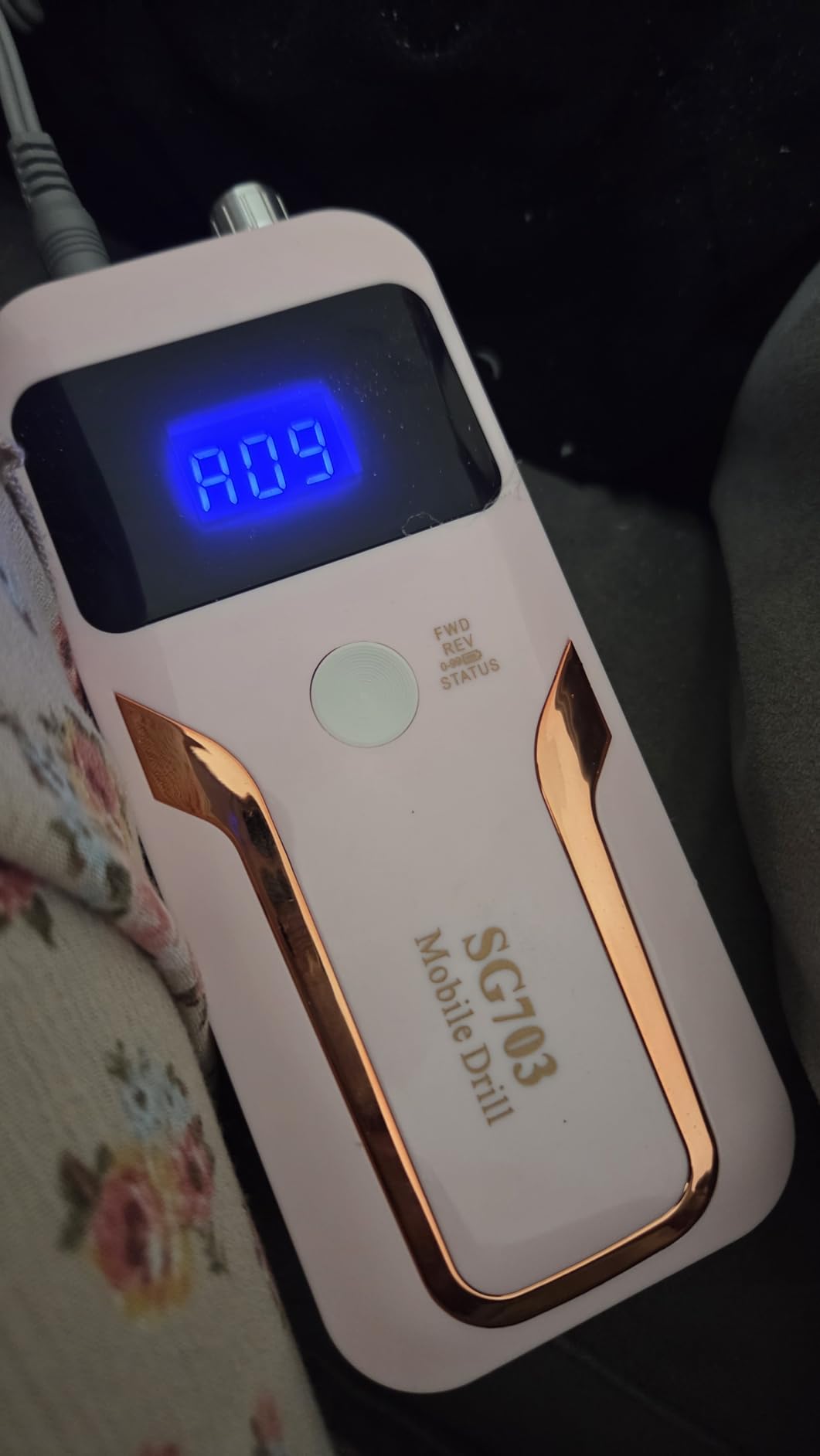 MOCOWIND Portable Nail Drill Professional 35000 RPM, Rechargeable Electric Nail File Machine Cordless E-File for Acrylic Gel Polishing Removing with Bits Kit for Manicure Salon Home, Pink customer photo 1