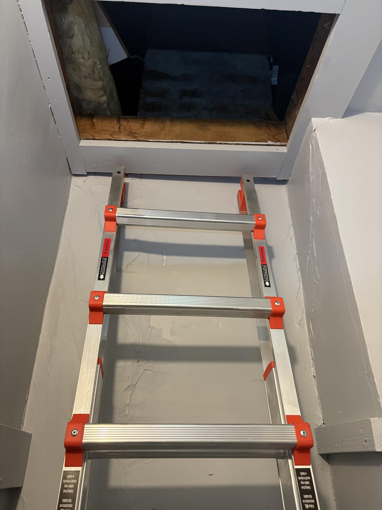 Ladder, A Frame 5 Step Ladder Extension, 17 Ft Anti-Slip Multi Position Ladder, Storage Folding Ladder, 330 lbs Security Load Telescoping Aluminum Ladders for Stairs Home Indoor Outdoor Roof customer photo 1