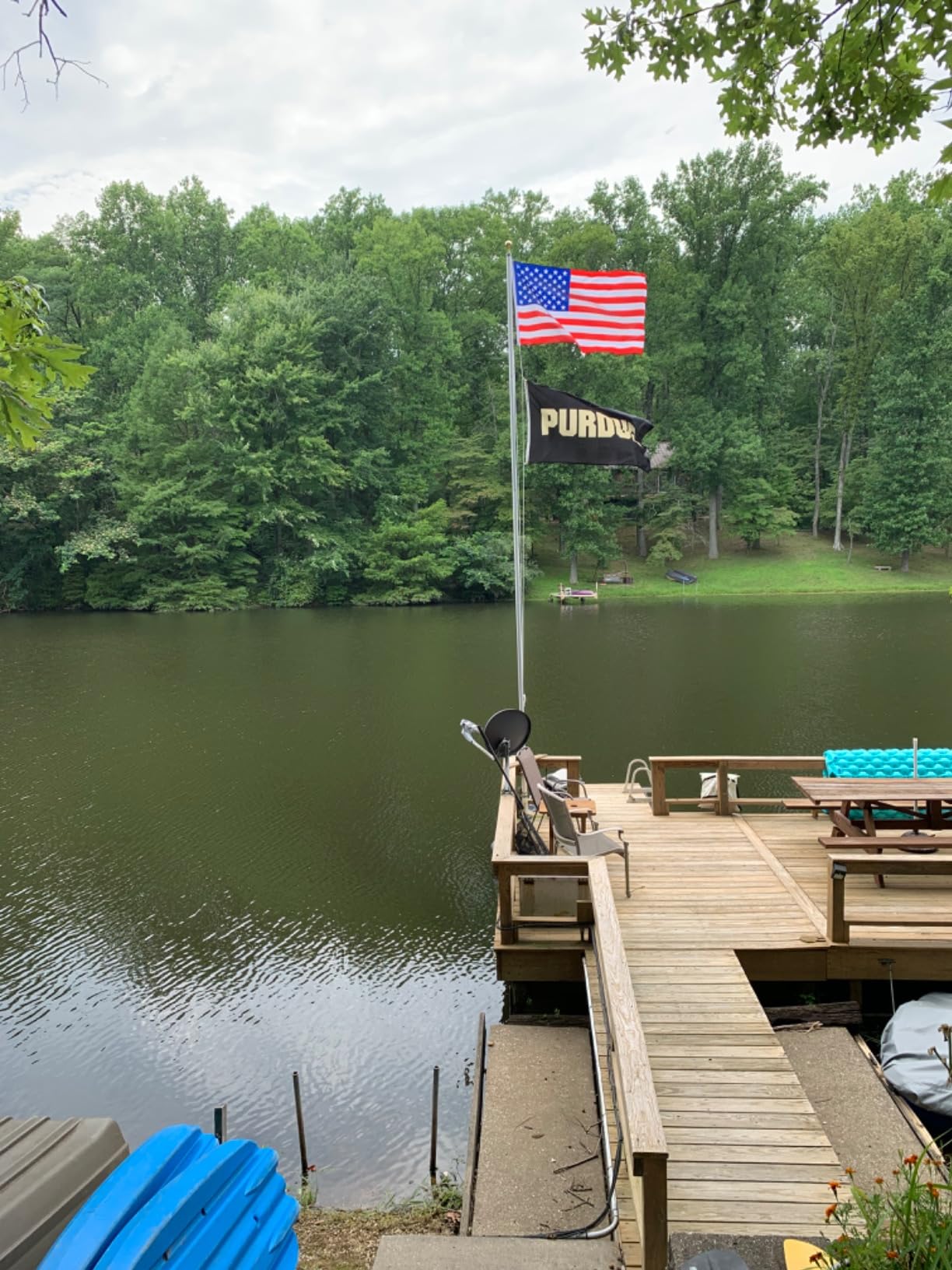 NELXINJO 20FT Heavy Duty Flagpole Kit for Yard,14 Gauge Flag Pole for Outside In Ground, Extra Thick Outdoor Flag Poles with 3x5 American Flag for Residential or Commercial(20FT, Silver) customer photo 2