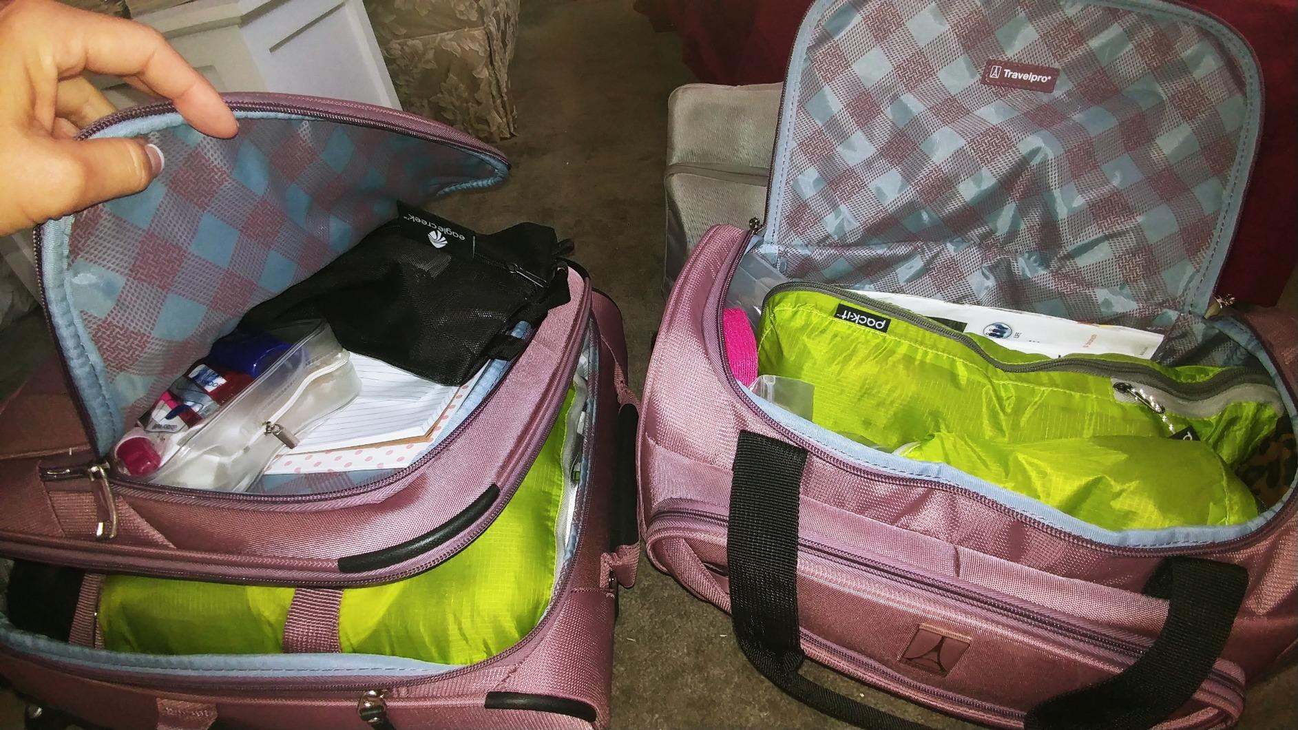 Maxlite 5 Softside Expandable Luggage with 4 Spinner Wheels, Lightweight Suitcase, Men and Women, Orchid Pink Purple, Checked-Large 29-Inch customer photo 2