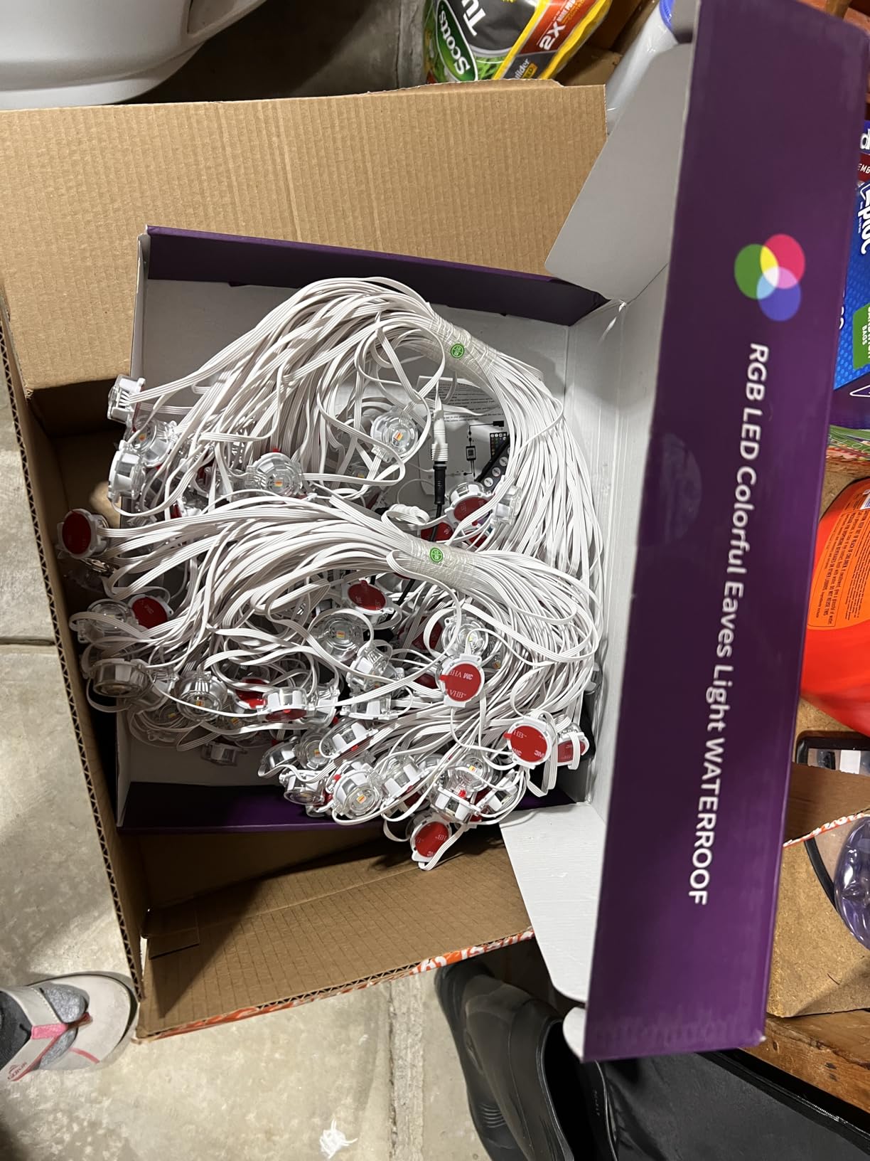 FBZ 100Ft Outdoor Waterproof LED Strip Lights,Music Sync RGB IP65 Led Lights with App Control and Remote,Color Changing Waterproof Led Rope Lights for Outdoor,Balcony,Roof,Garden,Stairs Party customer photo 1