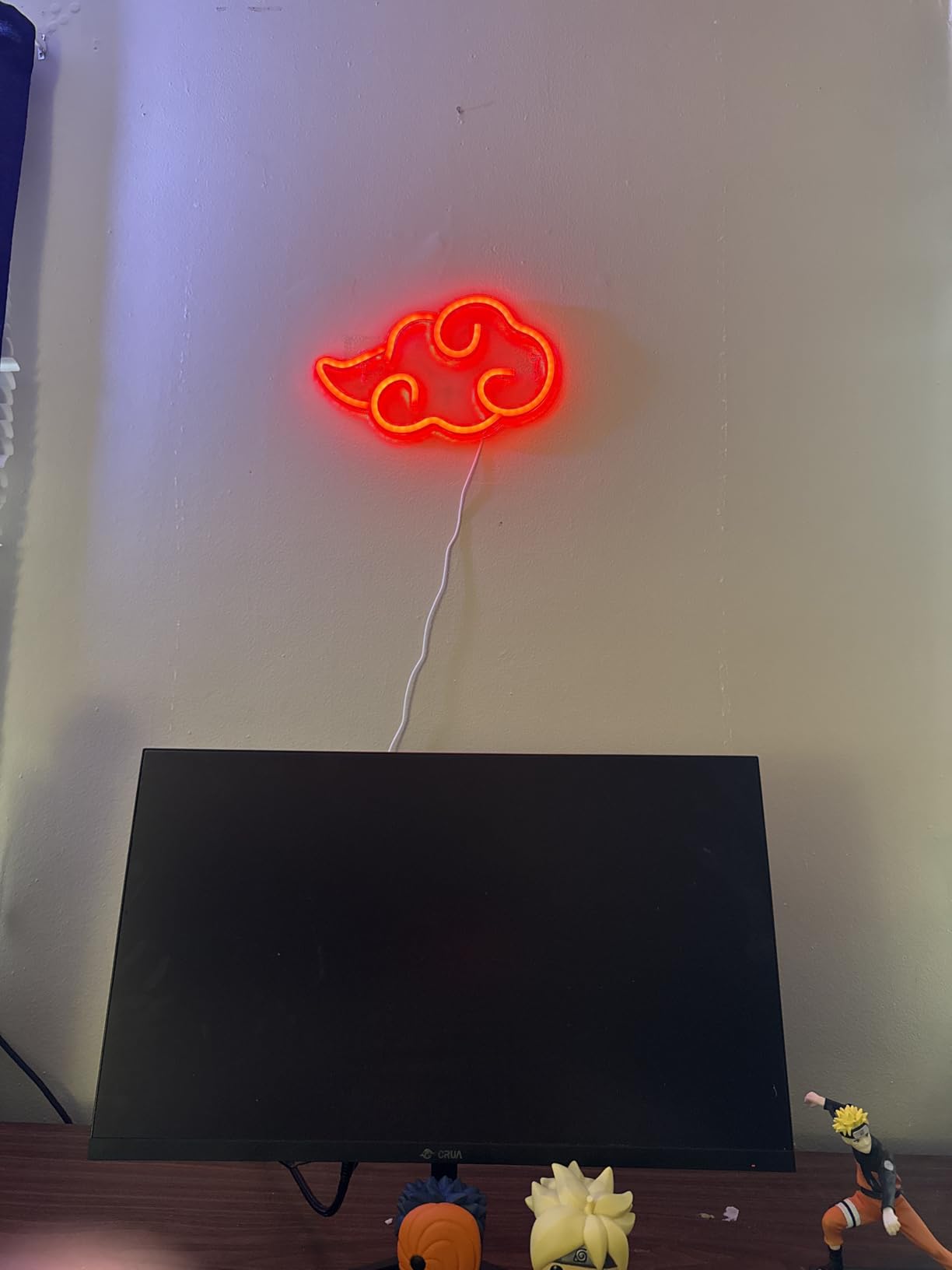 Dleouly Anime Neon Sign, LED Red Cloud Neon Signs for Wall Decor, Dimmable Gaming Neon Sign Wall Signs USB Night Neon Light for Bedroom Game Room Man Cave Party, Gifts for Your Son, Boyfriend customer photo 1