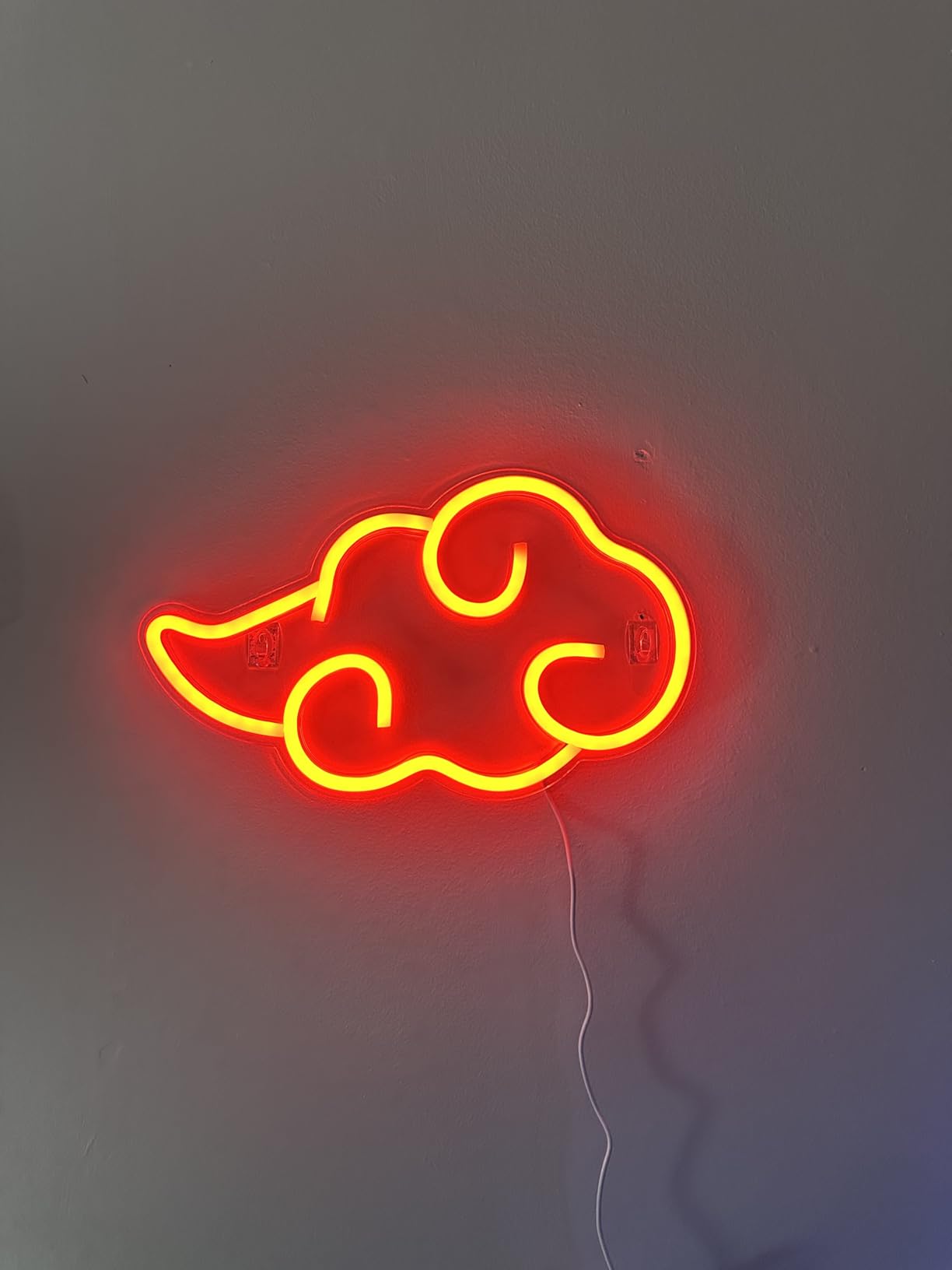 Dleouly Anime Neon Sign, LED Red Cloud Neon Signs for Wall Decor, Dimmable Gaming Neon Sign Wall Signs USB Night Neon Light for Bedroom Game Room Man Cave Party, Gifts for Your Son, Boyfriend customer photo 2