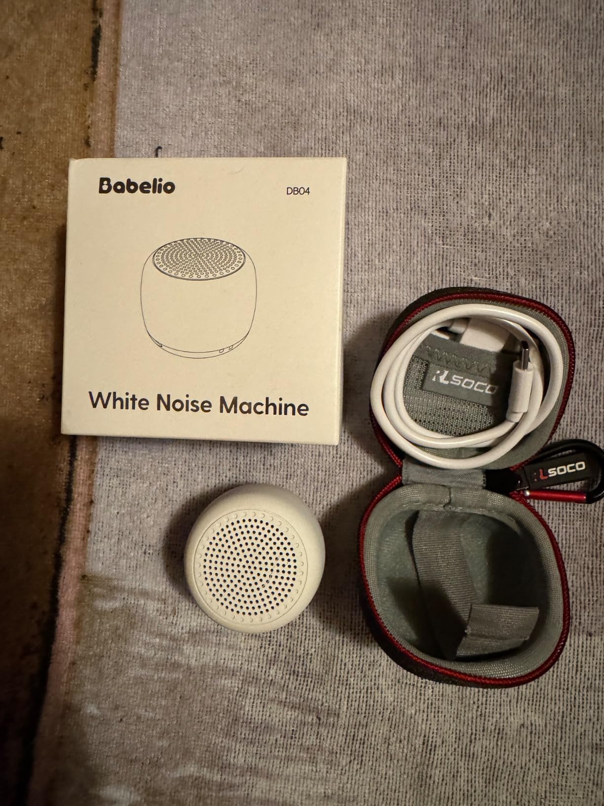 Babelio White Noise Sound Machine for Adults Kids Baby, Mini, 15 Non-looping Sounds, Timer, Memory Function, Easy to Pocket and Travel White customer photo 2