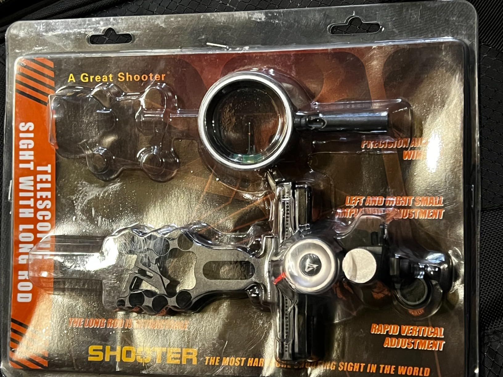 SOPOGER Archery Bow Sight for Compound Bows Target Hunting Single Pin or 5 Pin Bow Sight with 6X 1.75 Scope Lens Long Bar Right Hand customer photo 2