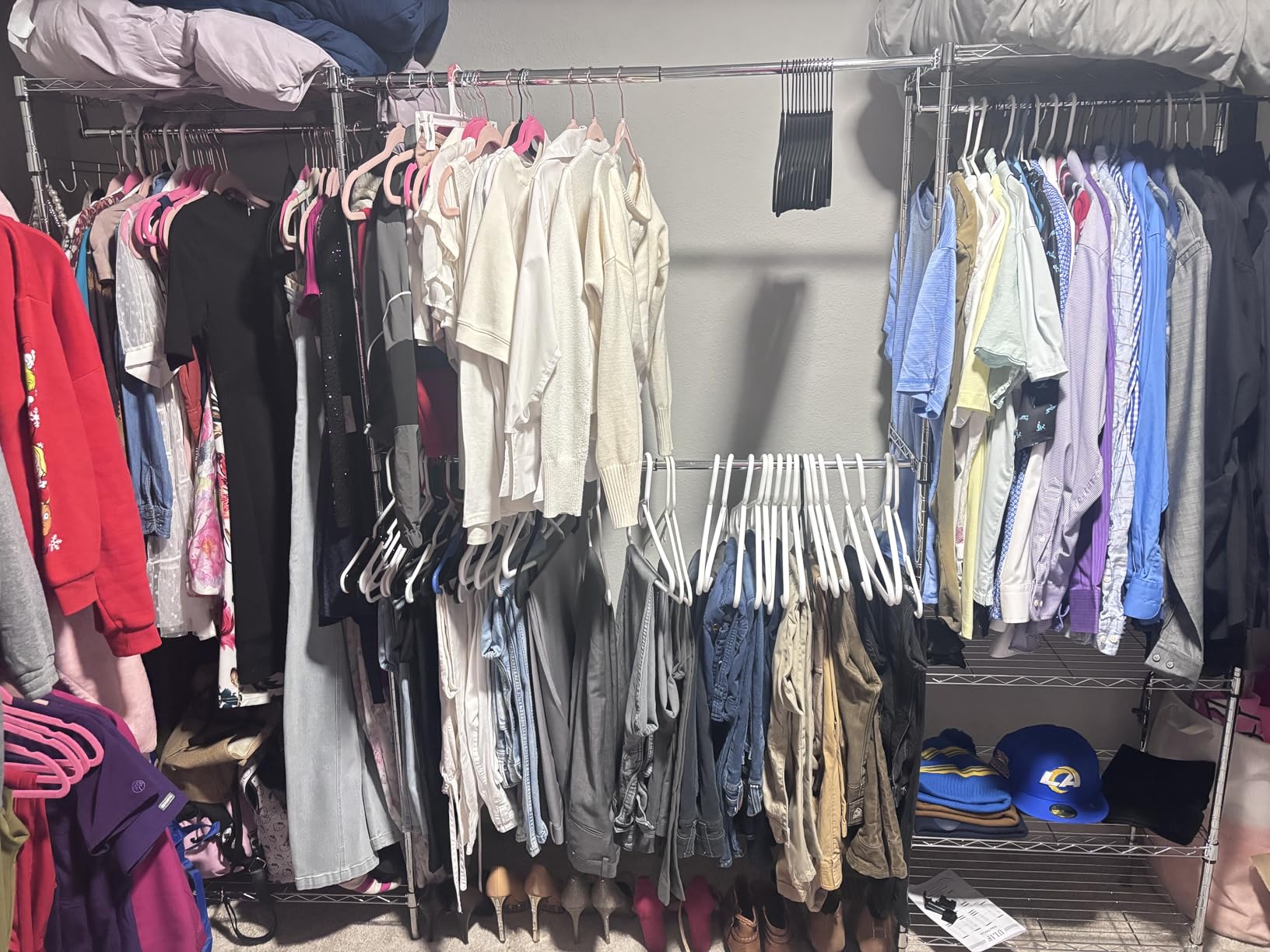 Ulif E1 Heavy Duty Closet Garment Rack, 6 Tiers Adjustable Metal Freestanding Expandable Clothing Storage with 4 Hanger Rods customer photo 1