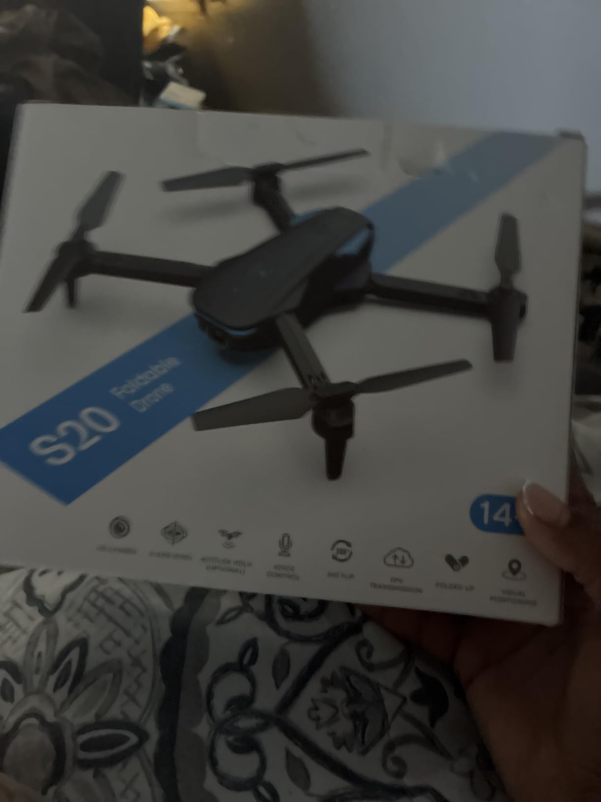 Drone with 1080P Camera for Beginners and Adults, Foldable Remote Control Quadcopter with Voice Control, Gestures Selfie, Altitude Hold, One Key Start, 3D Flips, 2 Batteries customer photo 2