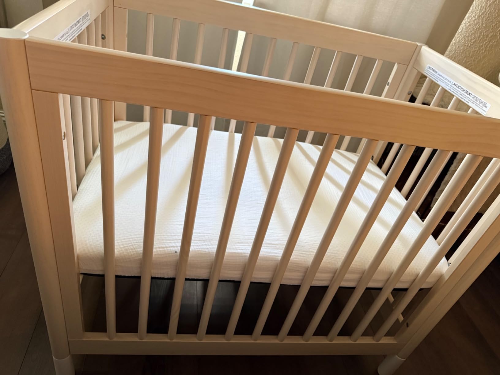 Babyletto Gelato 4-in-1 Baby Mini Crib Convertible to Toddler Bed, Daybed, Twin Bed - GREENGUARD Gold Certified, 4 Adjustable Heights - Made of 100% Solid Wood (Walnut) customer photo 2