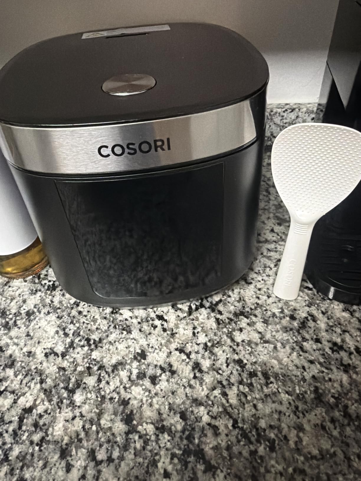 Cosori Rice Cooker 10 Cup, 24h Keep Warm, Non-stick Ceramic Inner Pot, 18 Functions Fuzzy Logic Rice Maker with Stainless Steel Steamer Basket, Saute, Slow Cooker, Black customer photo 1