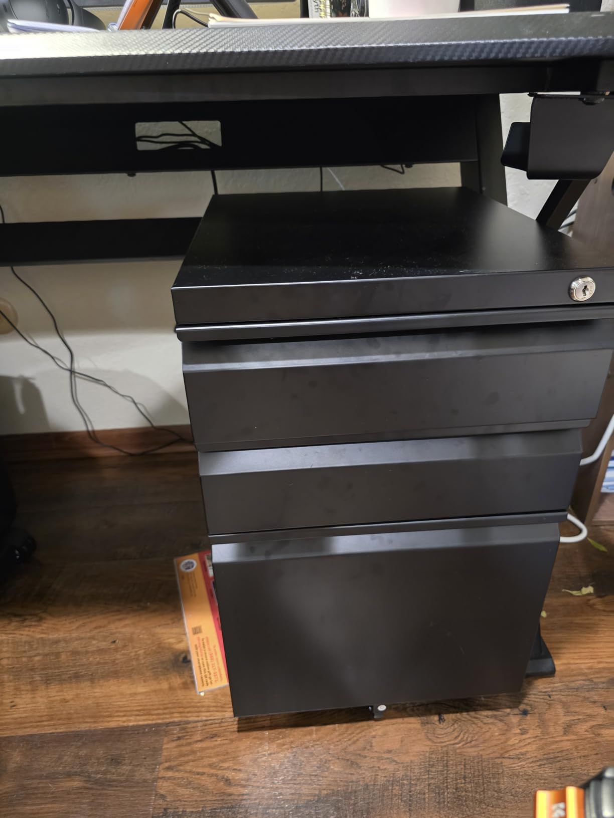 DEVAISE 3 Drawer Mobile File Cabinet Under Desk Office, Fully Assembled Except Casters, Letter/Legal Size, Black customer photo 1