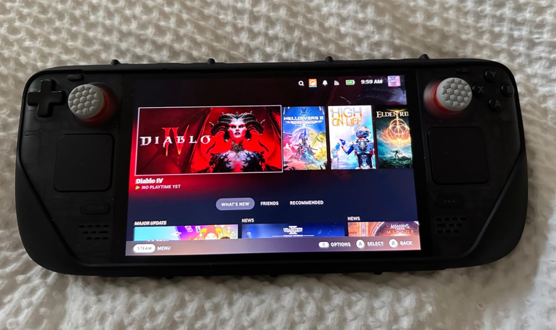 PlayVital Thumb Grip Caps for Steam Deck LCD/OLED - Diamond Grain & Crack Bomb Design customer photo 1