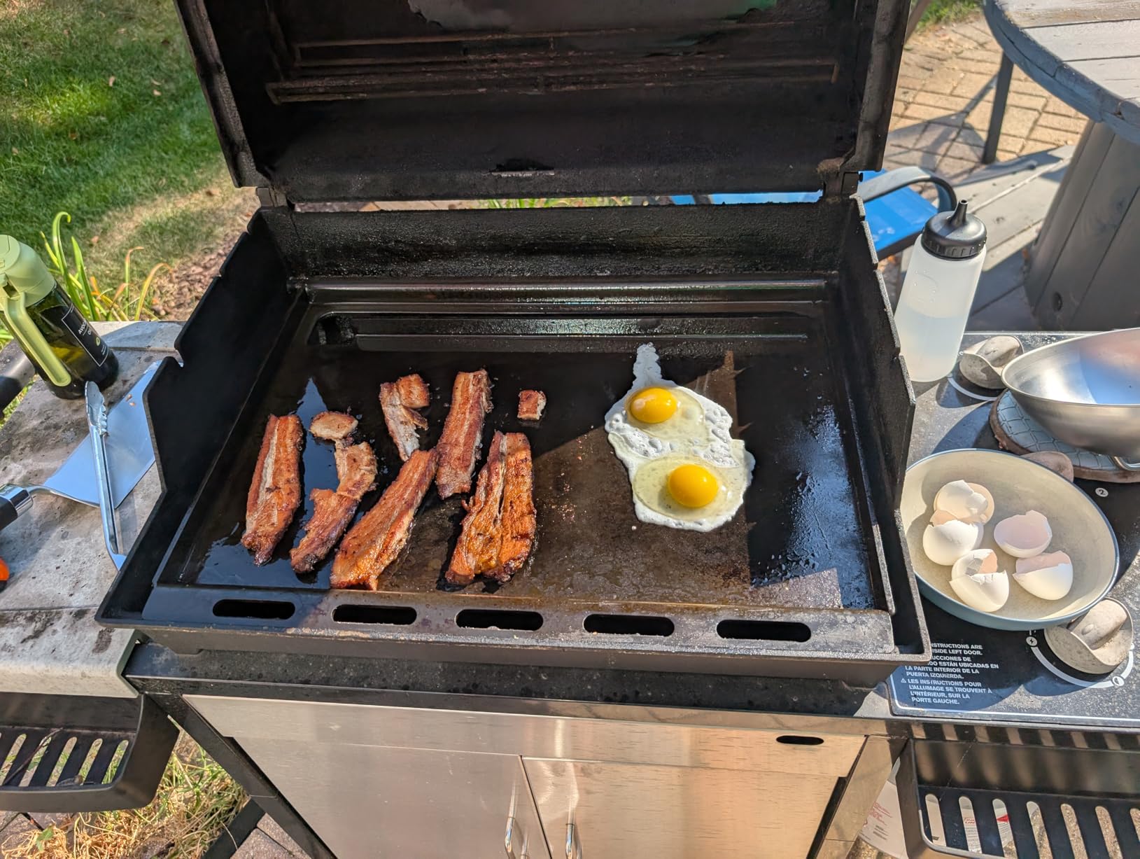 Weber Rust-Resistant Outdoor Griddle Insert, Full-Size - Pre-Seasoned Carbon Steel for Genesis/Summit customer photo 1
