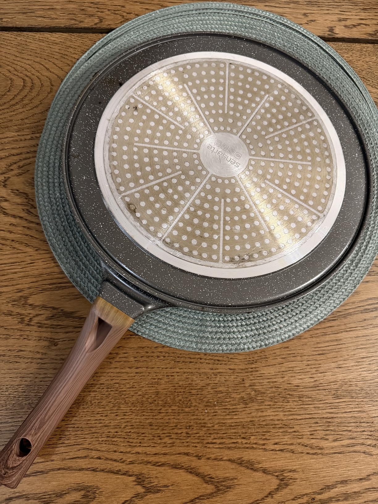 SENSARTE Nonstick Crepe Pan, Swiss Granite Coating Dosa Pan Pancake Flat Skillet Tawa Griddle 12-Inch with Stay-Cool Handle, Induction Compatible customer photo 1