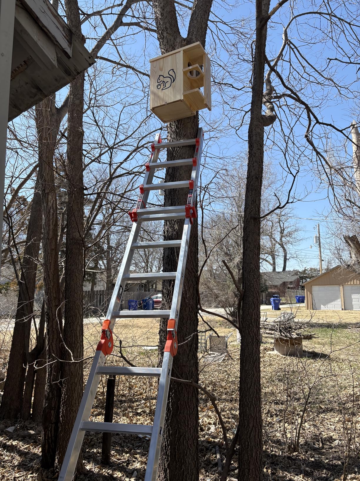 Ladder, A Frame 4 Step Ladder Extension, 14 FT Anti-Slip Multi Position & Storage Folding Ladder, 330 lbs Security Load Telescoping Aluminum Ladders for Stairs Home Indoor Outdoor Roof customer photo 2