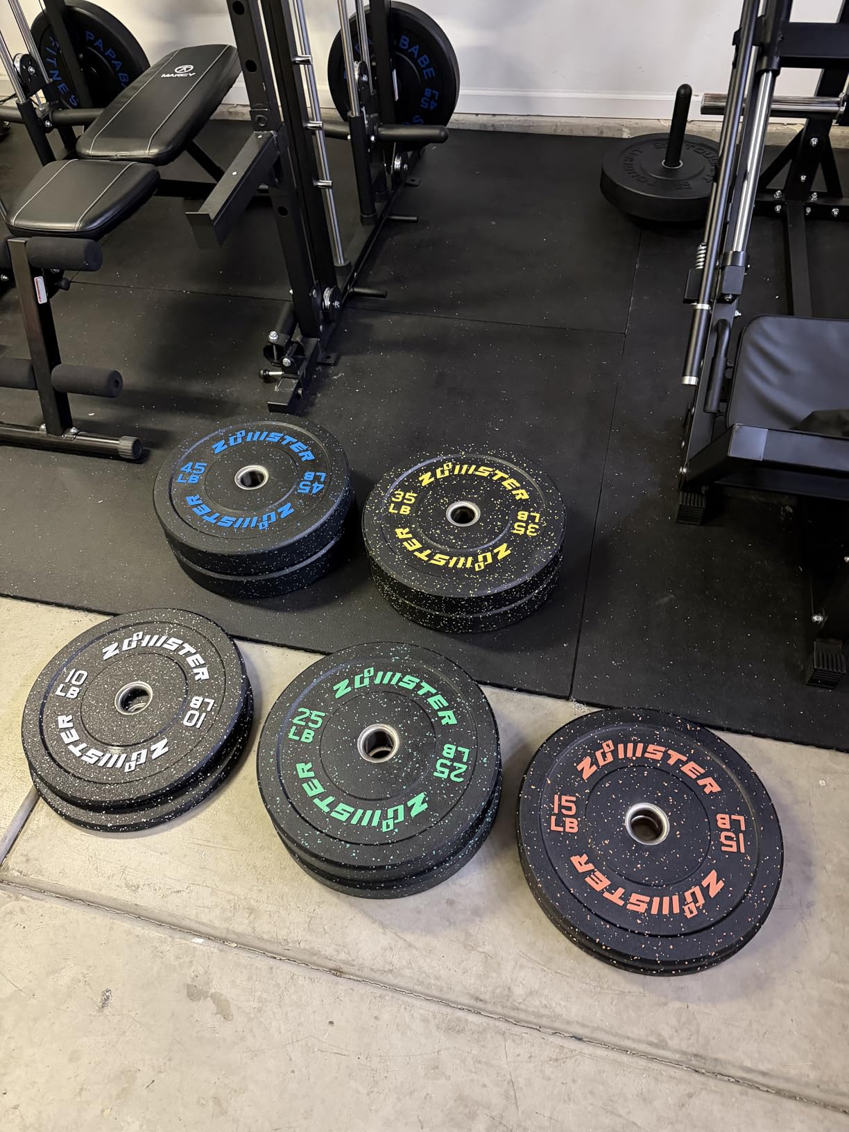 Bumper Plate Olympic Weight Plate High Bounce Bumper Weight Plate with Steel Insert Strength Training Weight Lifting Plate customer photo 2