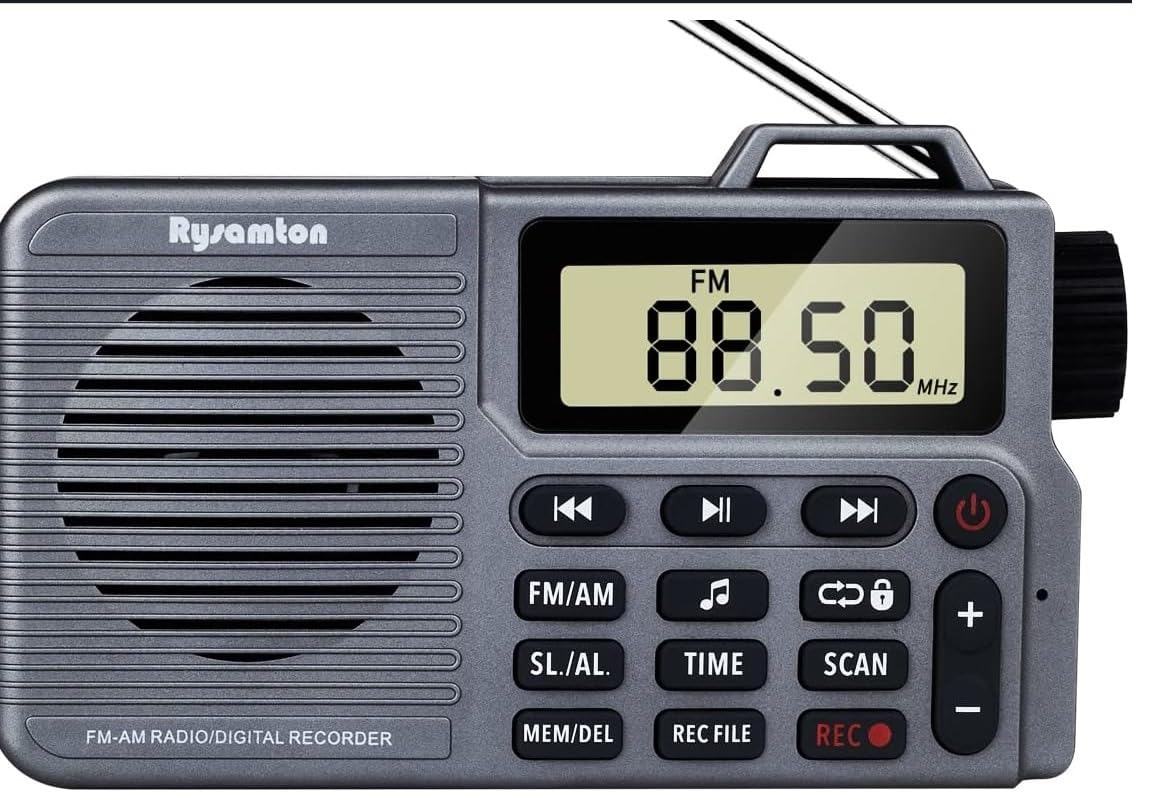 Portable AM/FM Radio, Digital Radio Recorder, Bluetooth 5.0, Alarm and Sleep Function, 12/24H Time Display with Large Digital Display customer photo 1