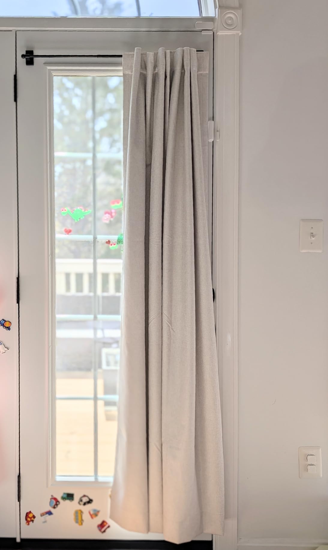 100% Blackout Shield Linen Blackout Curtains for Bedroom 84 Inches Long, Back Tab/Rod Pocket Living Room Drapes, Thermal Insulated Blackout Curtains 2 Panels Set, 50 W x 84 L, Cream customer photo 1