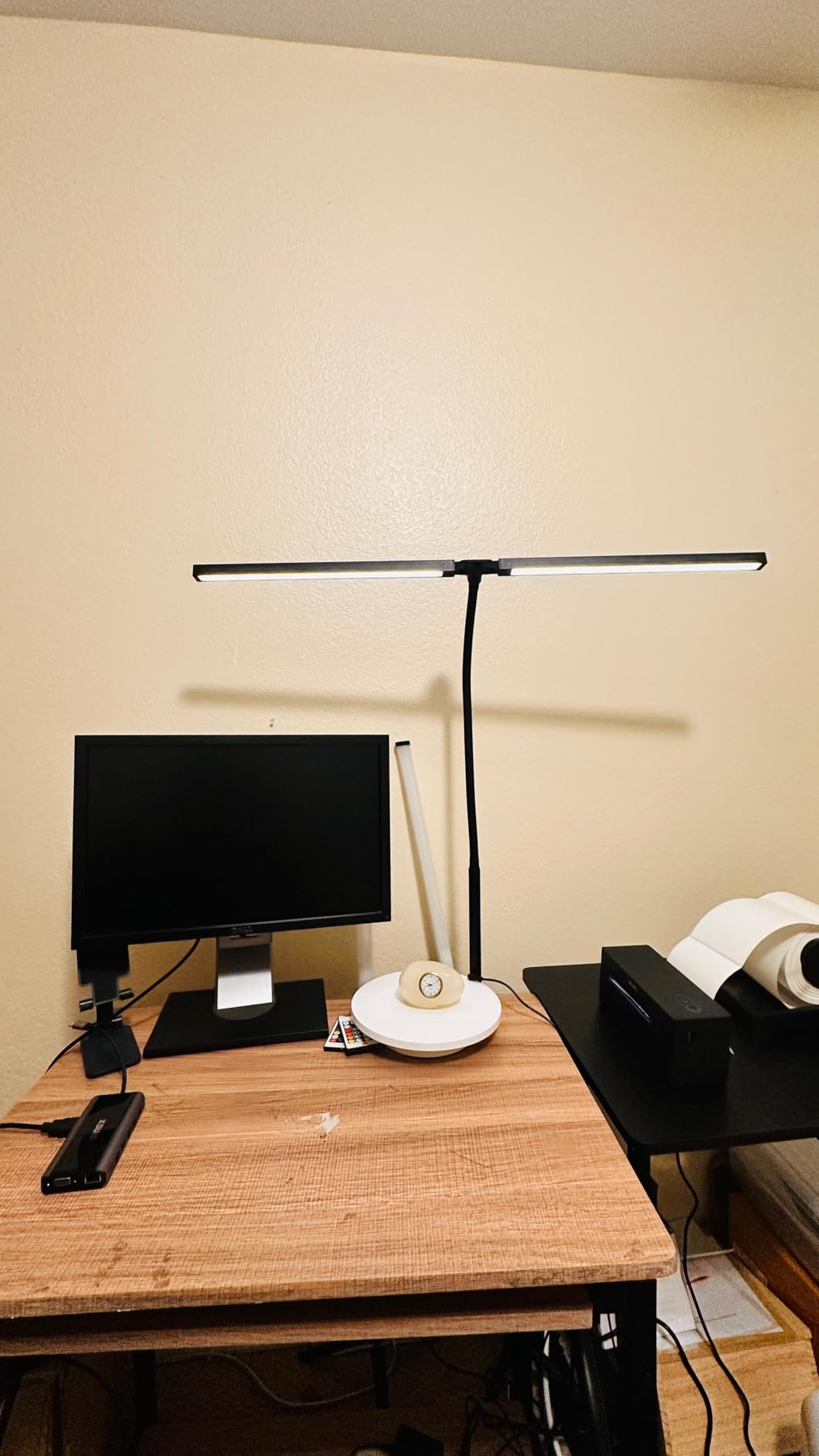 Led Desk Lamp for Office Home - Eye Caring Architect lamp with Clamp, Dual Screen Computer Monitor Work Smart Light: 24W 5 Color Flexible Adjustable Lighting Table Lamp for Study Drafting customer photo 1