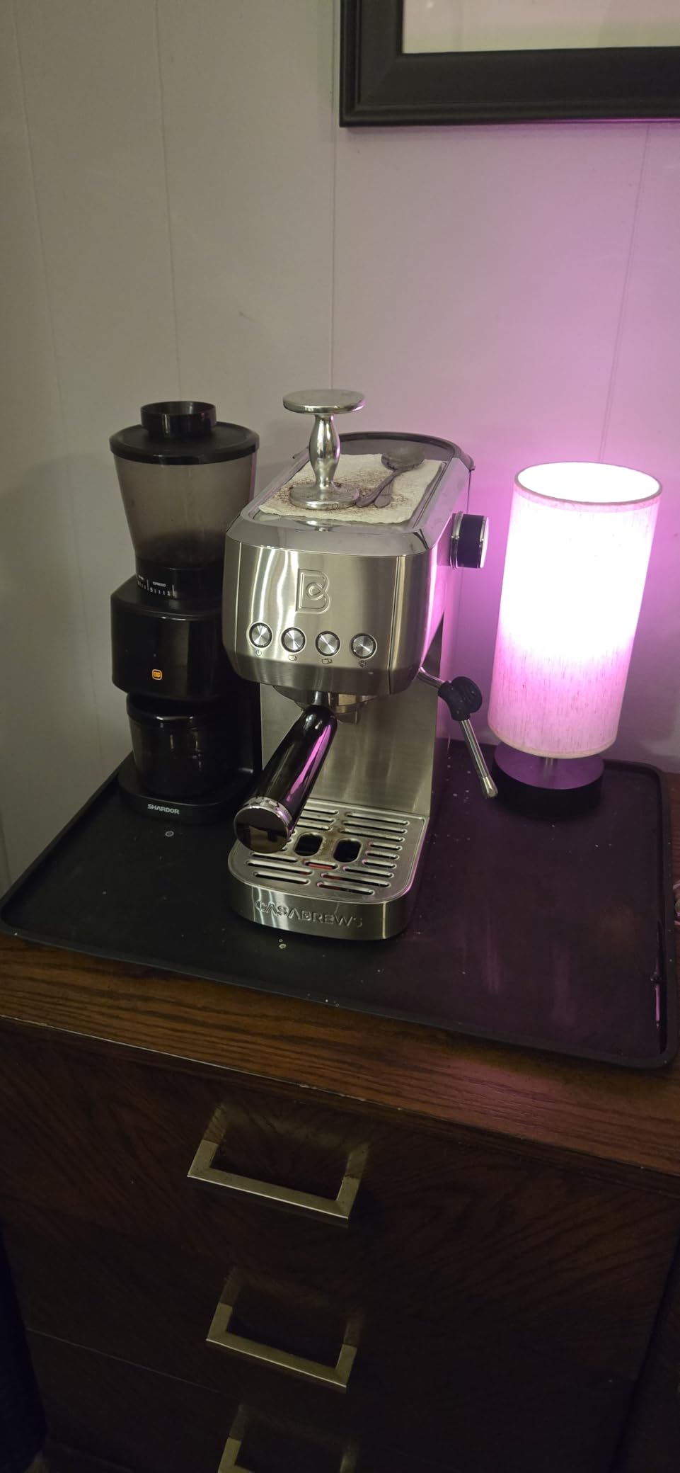 CASABREWS 3700 Essential Espresso Machine 20 Bar, Stainless Steel Cappuccino & Latte Coffee Maker with Steam Frother for Home, 43.9oz Water Tank, Silver customer photo 2