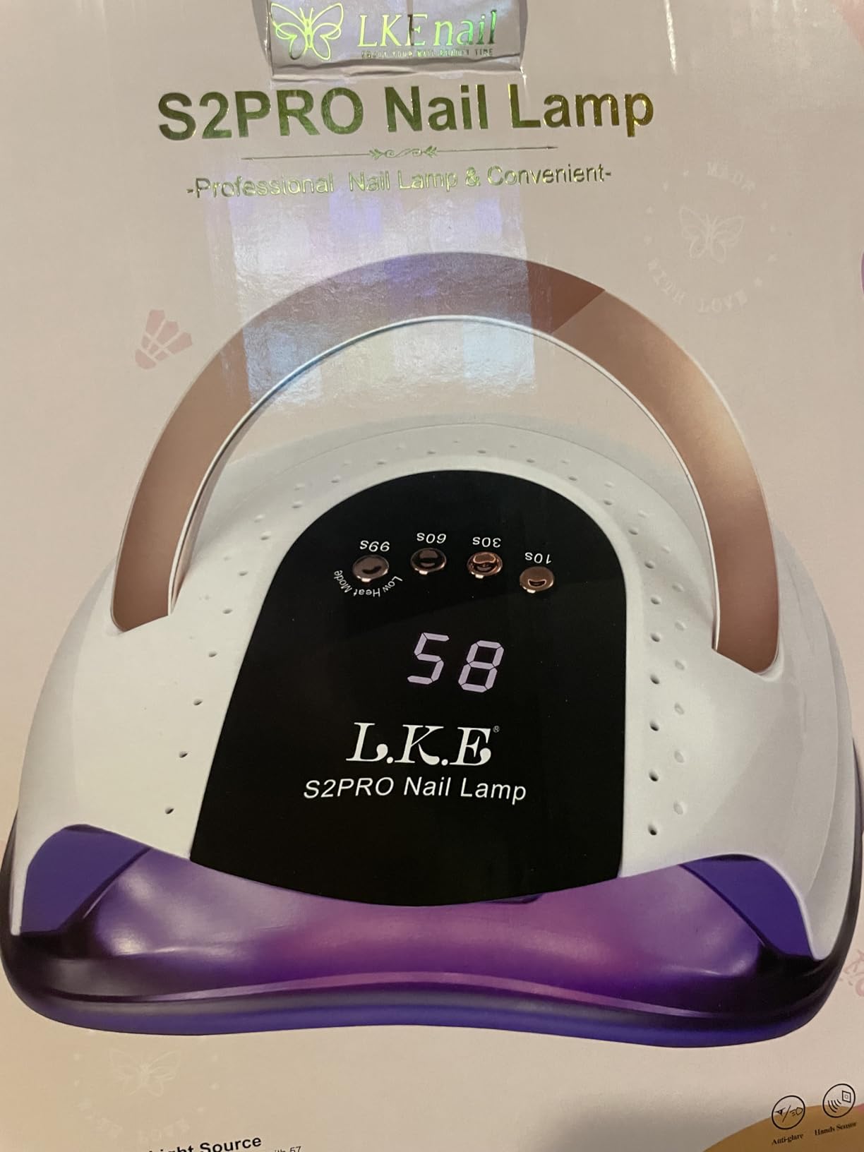 268W UV LED Nail Lamp, LKE Nail Dryer for Gel Polish, 4 Timers UV Nail Lamp Professional Nail Light, 57Pcs Lamp Beads and Automatic Sensor(White) customer photo 2