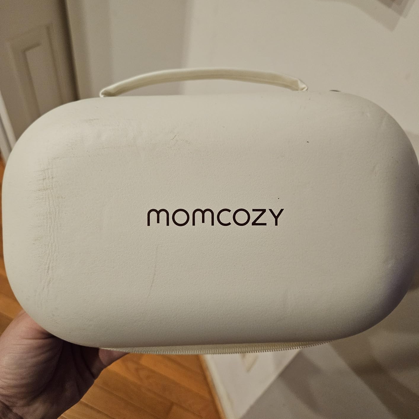 Momcozy Breast Pump Hands Free Mobile Style | M6, Wearable Breastfeeding Pump Ideal Rhythm for More Milk, DoubleFit Flange More Fit & Discreet with 3 Modes & 9 Levels, 24mm - 2 Pack Cozy Red customer photo 1