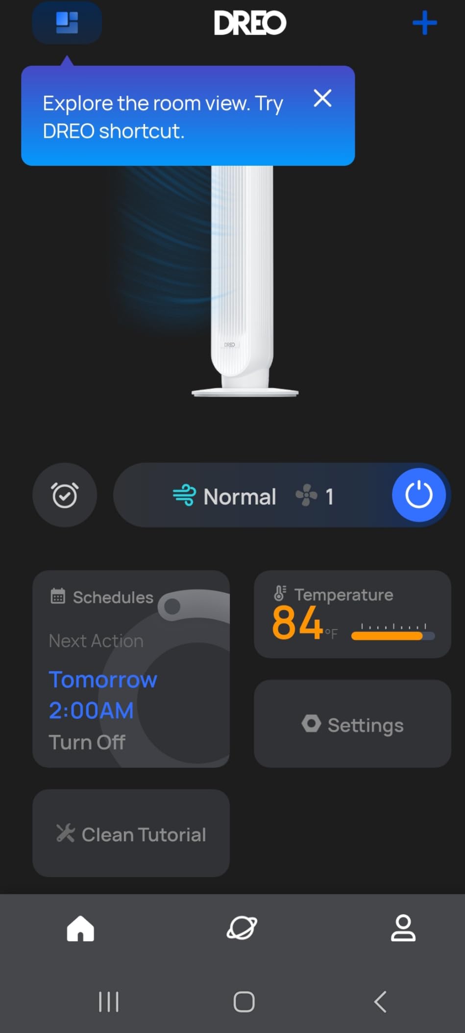 Dreo Tower Fan for Bedroom, 25ft/s Smart Standing Fans, 90° Oscillating Floor Fan with 4 Modes, 4 Speeds, 8H Timer, 28dB, Bladeless, Remote, 28 dB, Works with WiFi Voice Control customer photo 2