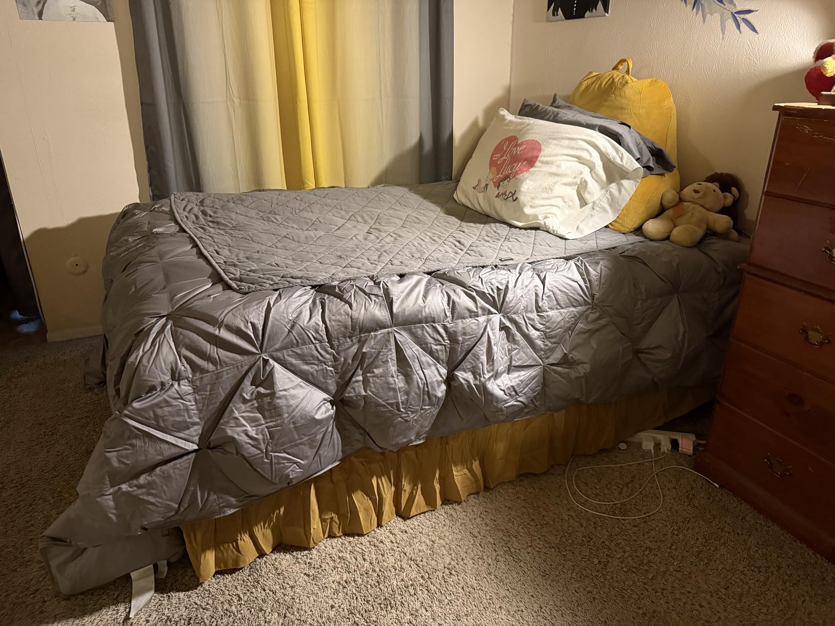 puredown Goose Down Comforter Oversized King Size - 93% Goose Down Winter Duvet Insert, 800 Fill Power Heavyweight Cloud Fluffy Pinch Pleat Extra Warmth Comforter, 700 Thread Count customer photo 2