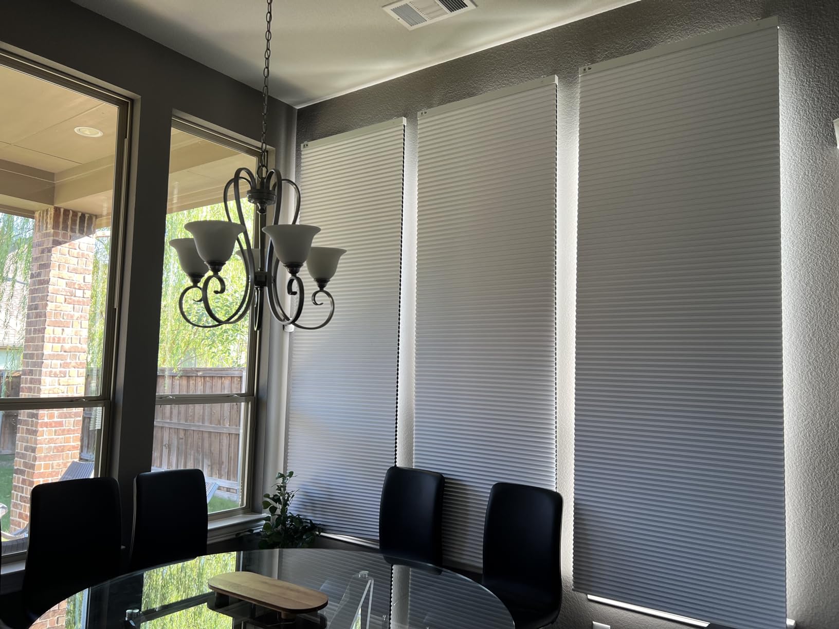 SmartWings Motorized Cellular Shades, Honeycomb Blinds Compatible with Zigbee/Alexa/Z-Wave/Homekit, Wireless Remote Control for Smart Home and Office in Customized Size, 100% Blackout White customer photo 2