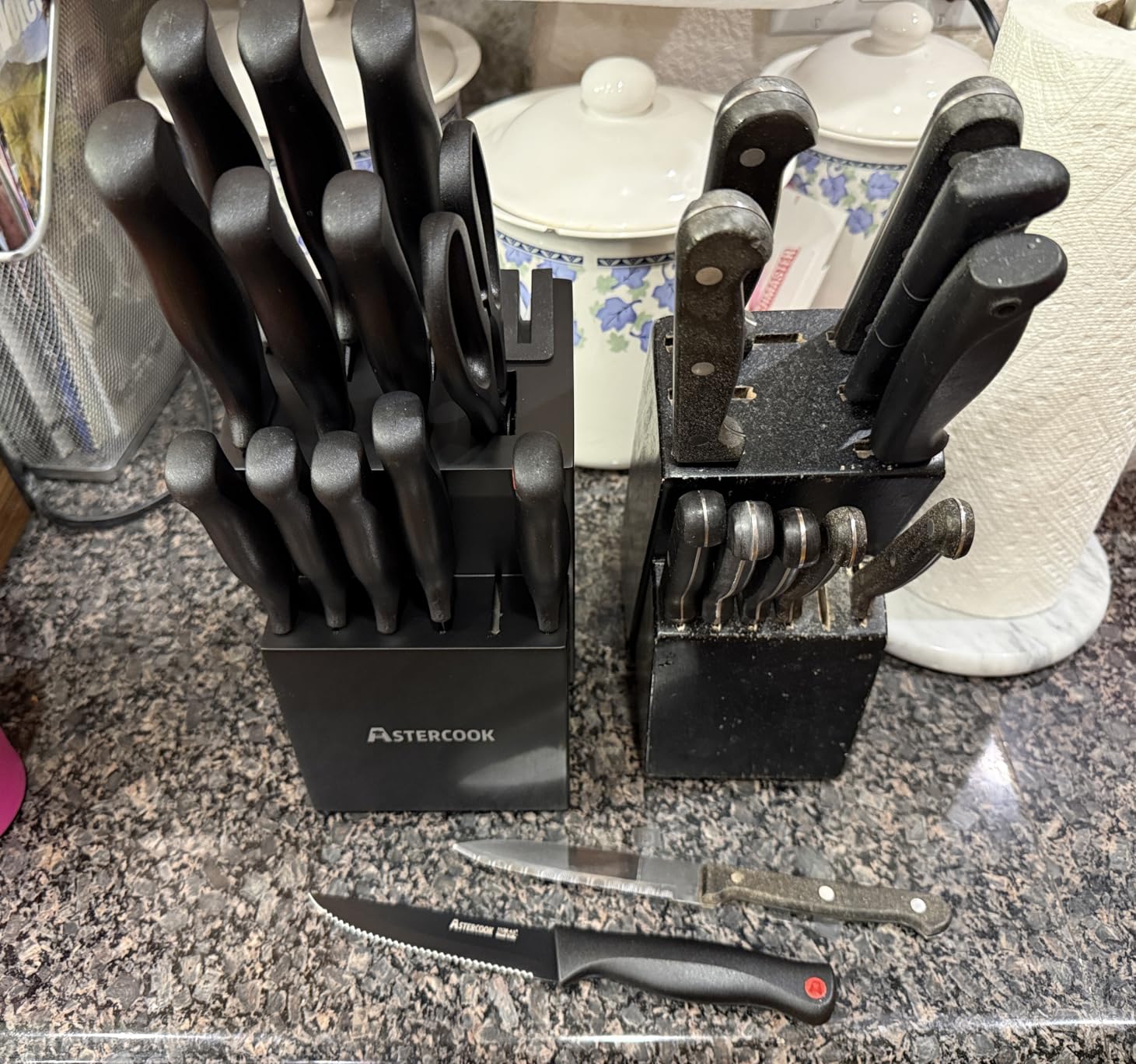 Astercook 15 Pieces Knife Sets for Kitchen with Block, Dishwasher Safe, German Stainless Steel customer photo 1