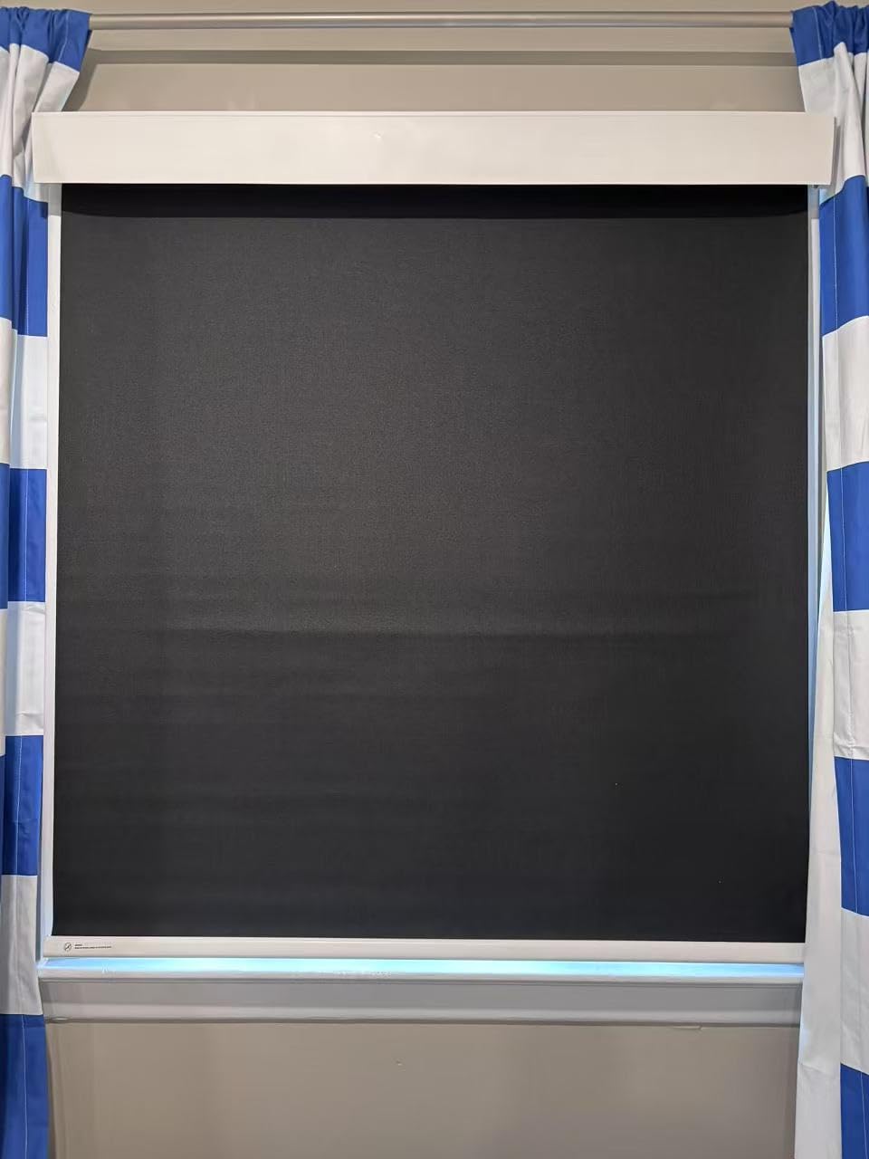 Motorized Blackout Blinds - Automatic Cordless Roller Shades with Remote Control (Black, 35 x 72) customer photo 2