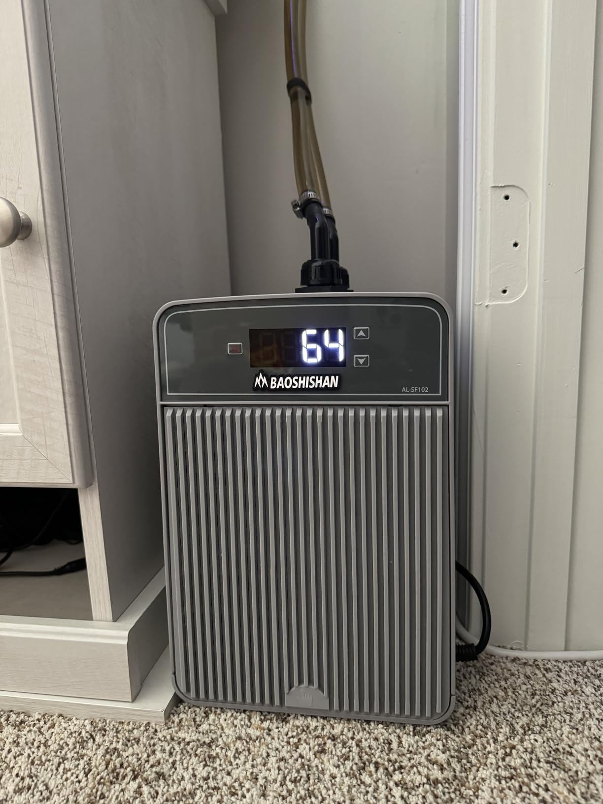BAOSHISHAN 42gal Aquarium Chiller, 1/10 HP Axolotl Cooler, Special Quiet Design Refrigeration Compressor for hydroponics, Coral Reef, Fresh & Sea Tank (42gal/160L) customer photo 2