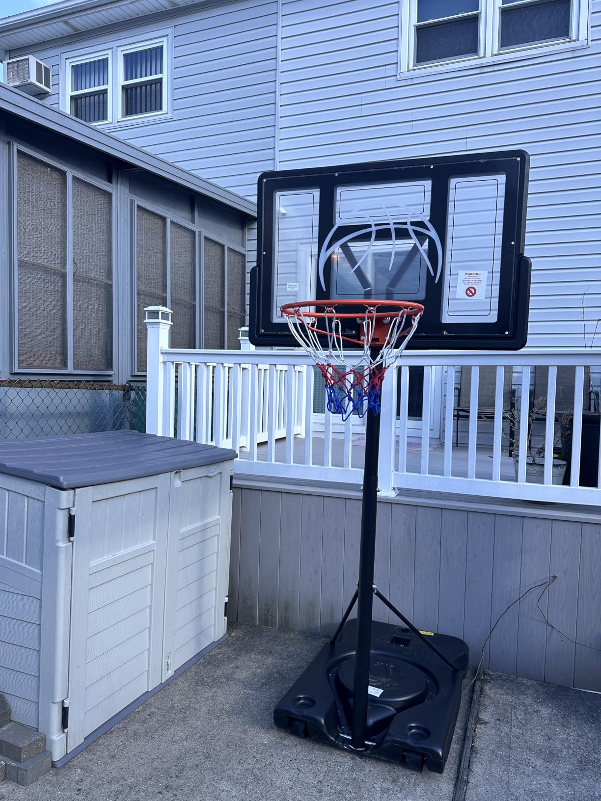 Basketball Hoop Outdoor 10ft Adjustable, Portable Basketball Hoop Goal System for Kids Youth and Adults in Backyard/Driveway/Indoor, 44 Inch Shatterproof Backboard and Larger Base customer photo 1