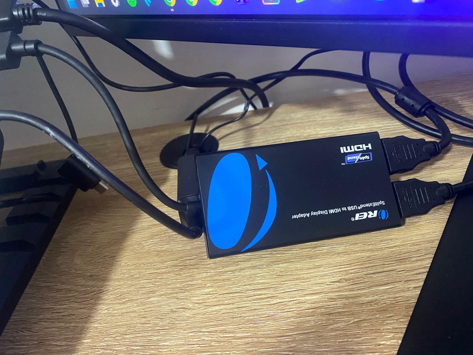 OREI SplitExtend HDMI Splitter Extended Display for Dual Monitor - Multi-Monitor Display 3 Separate Screens - USB A & USB-C Adapter to HDMI 2.0, 4K@30Hz Output 1, 1080p Output 2 for Windows, Mac OS G customer photo 2
